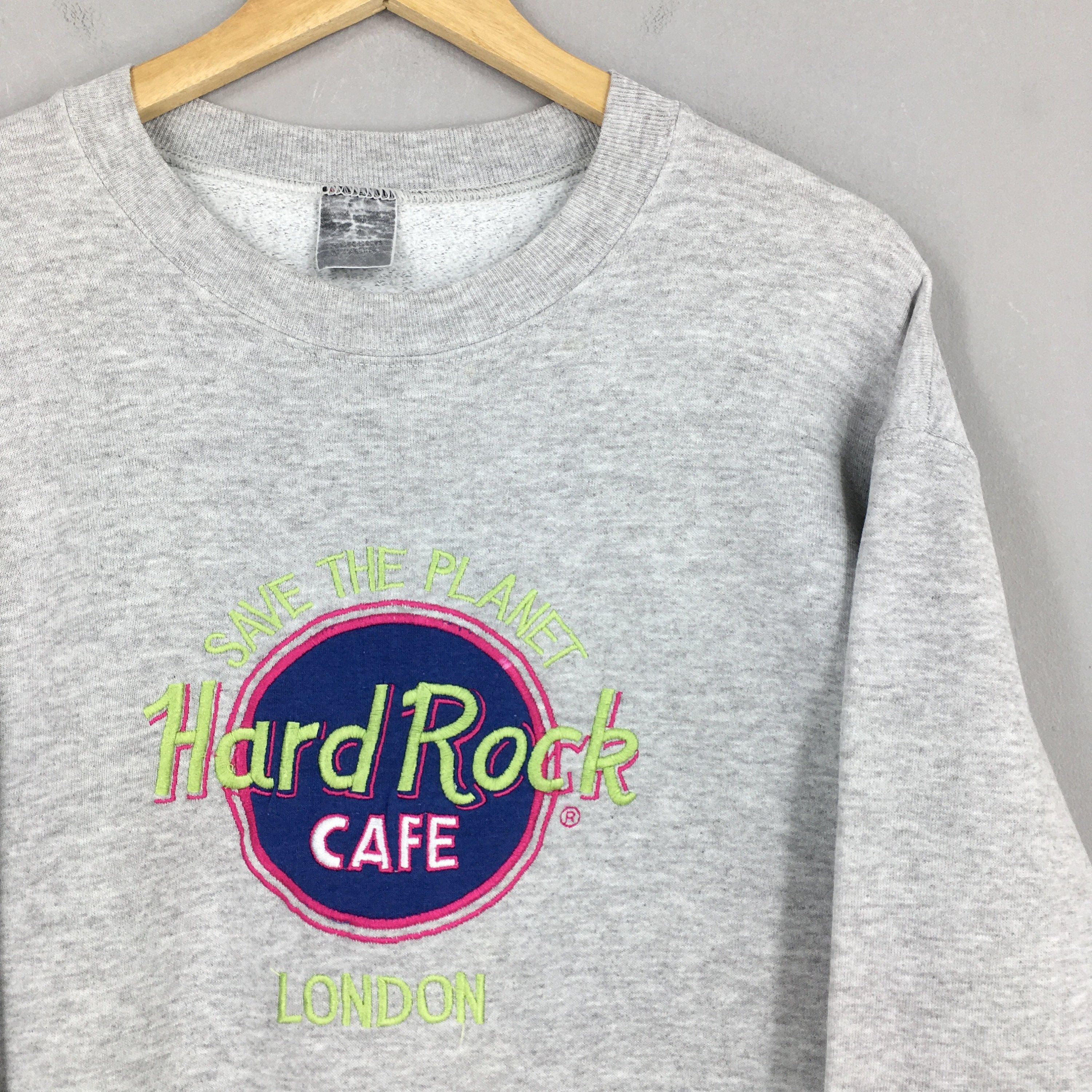 Hard Rock Cafe × Planet Hollywood × Vintage Vintage 90s Hard Rock Cafe London Sweatshirt Medium Size US M / EU 48-50 / 2 - 2 Thumbnail
