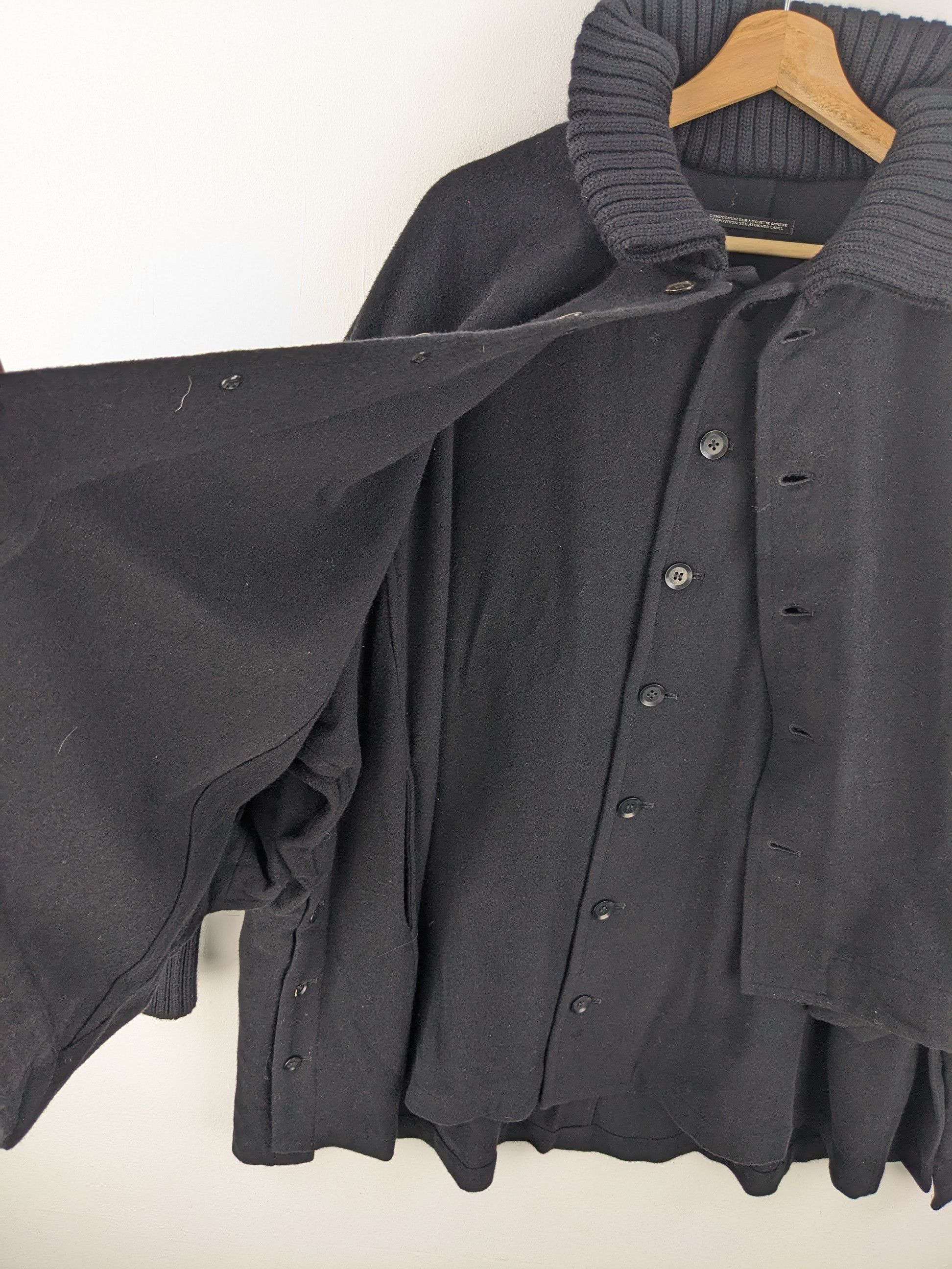 Japanese Brand × Y's × Yohji Yamamoto Vintage Yohji Yamamoto Noir Double Layer Wool Coat Size US M / EU 48-50 / 2 - 9 Thumbnail