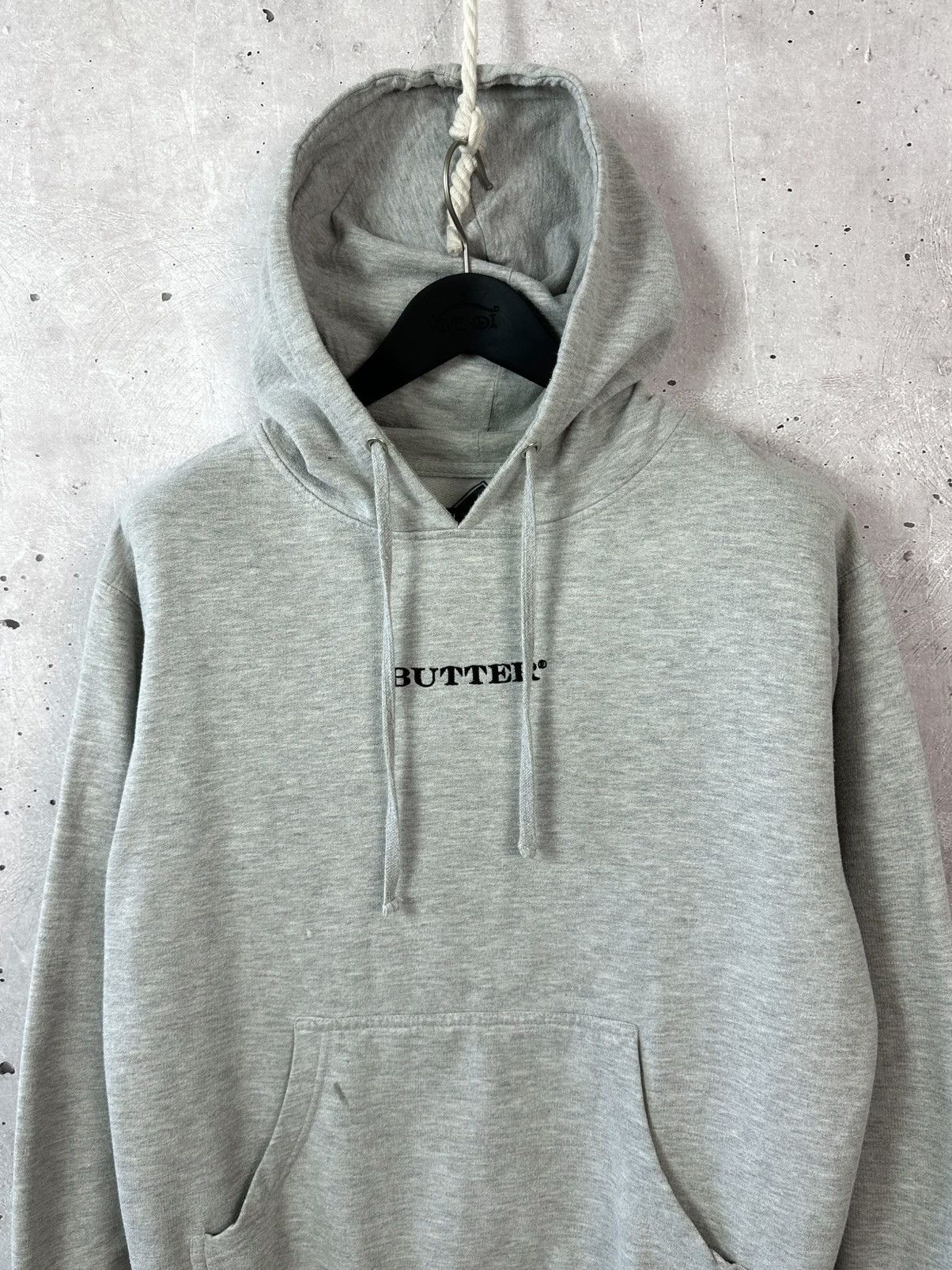 Butter Goods Butter Goods Made in USA Grey Cotton Central Logo Hoodie Size US M / EU 48-50 / 2 - 2 Thumbnail