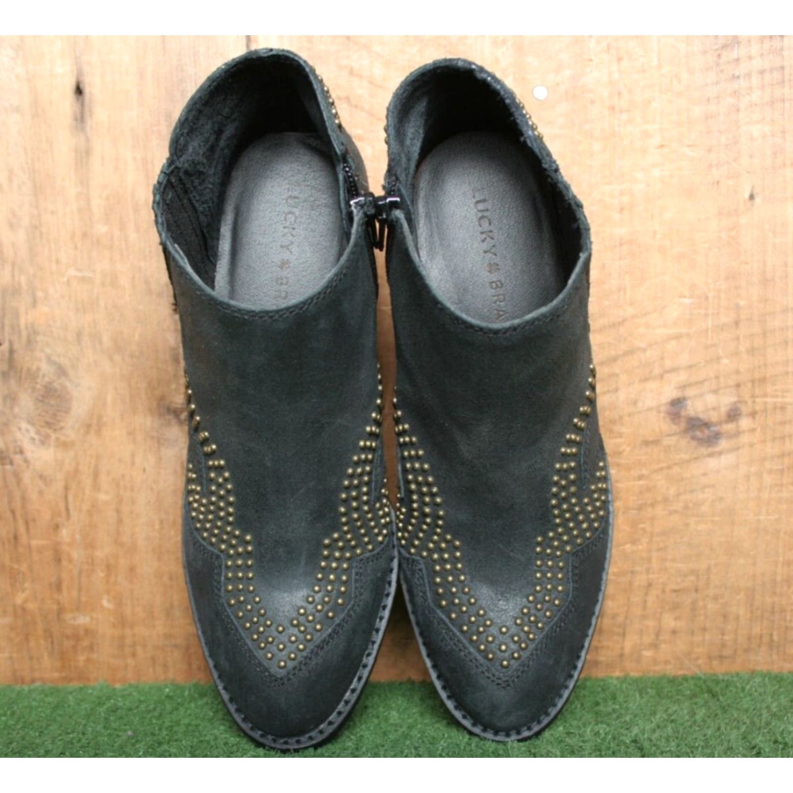 Lucky Brand Lucky Brand Maiaa Studded Black Leather Ankle Boots Women's 6.5 M w/2.5" Heels Boot Size US 7 / IT 37 - 4 Thumbnail