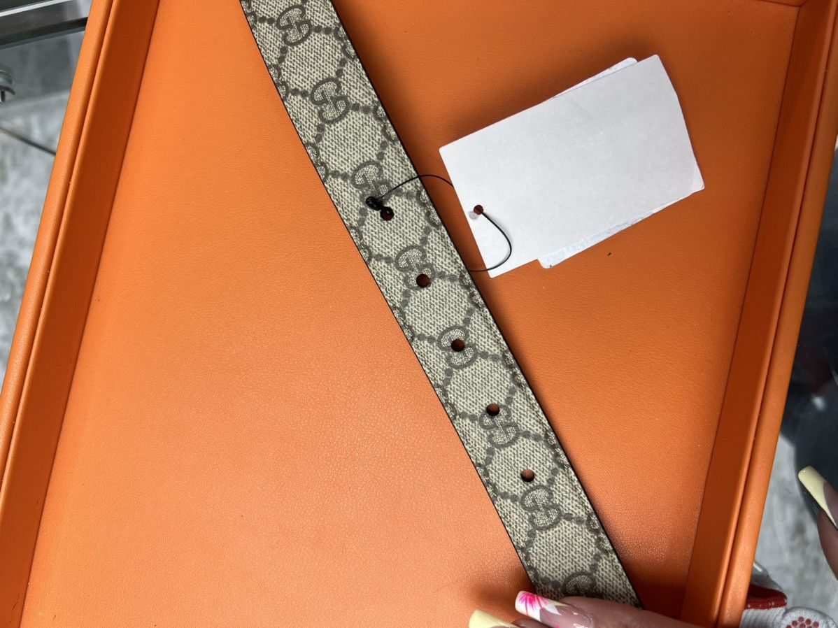Gucci Gucci GG Supreme Monogram Square Belt Size 38 - 9 Thumbnail