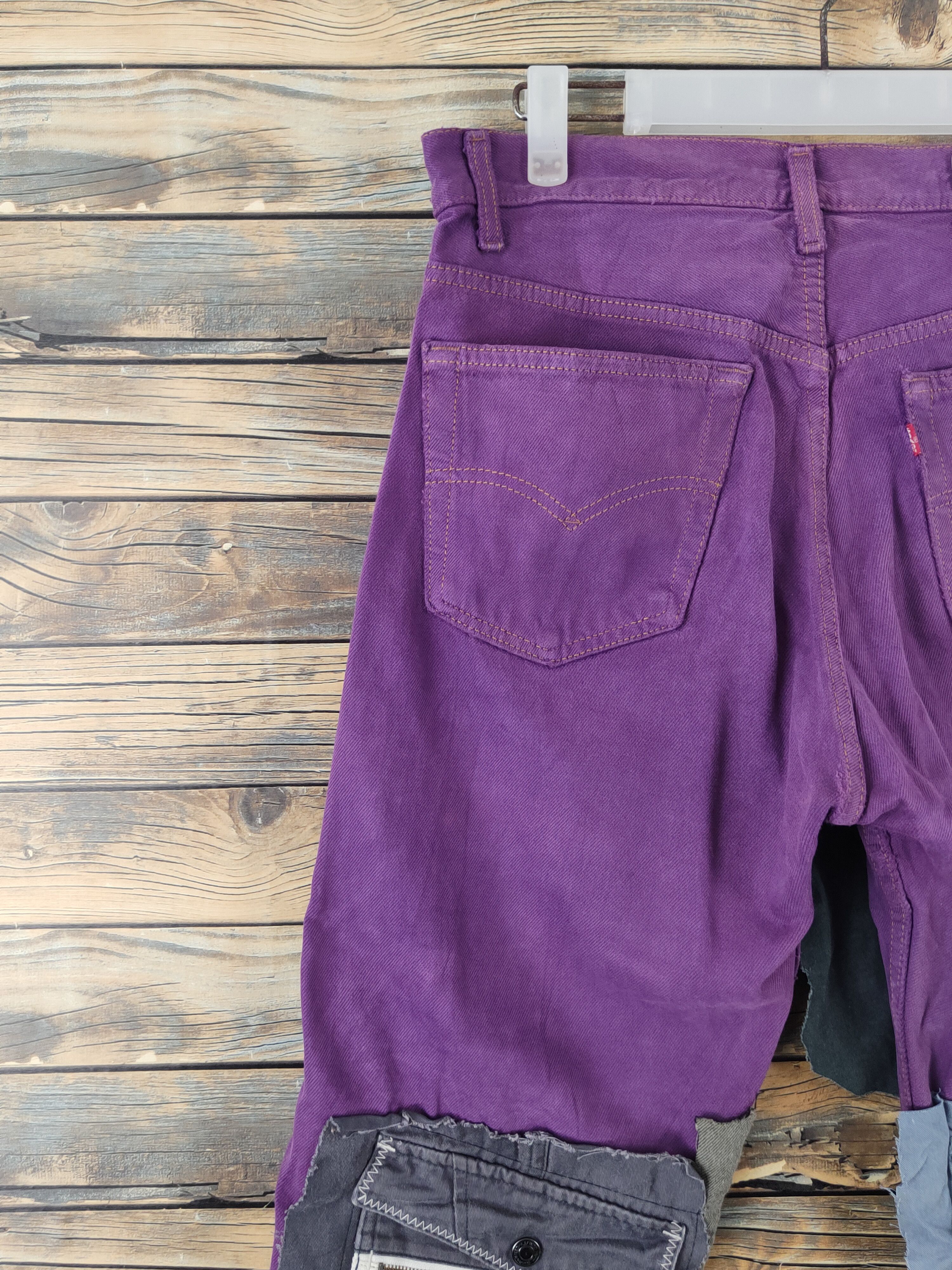 Levi's DL Levis multipocket reconstruct ripped Patched denim #W1870 Size US 32 / EU 48 - 8 Thumbnail