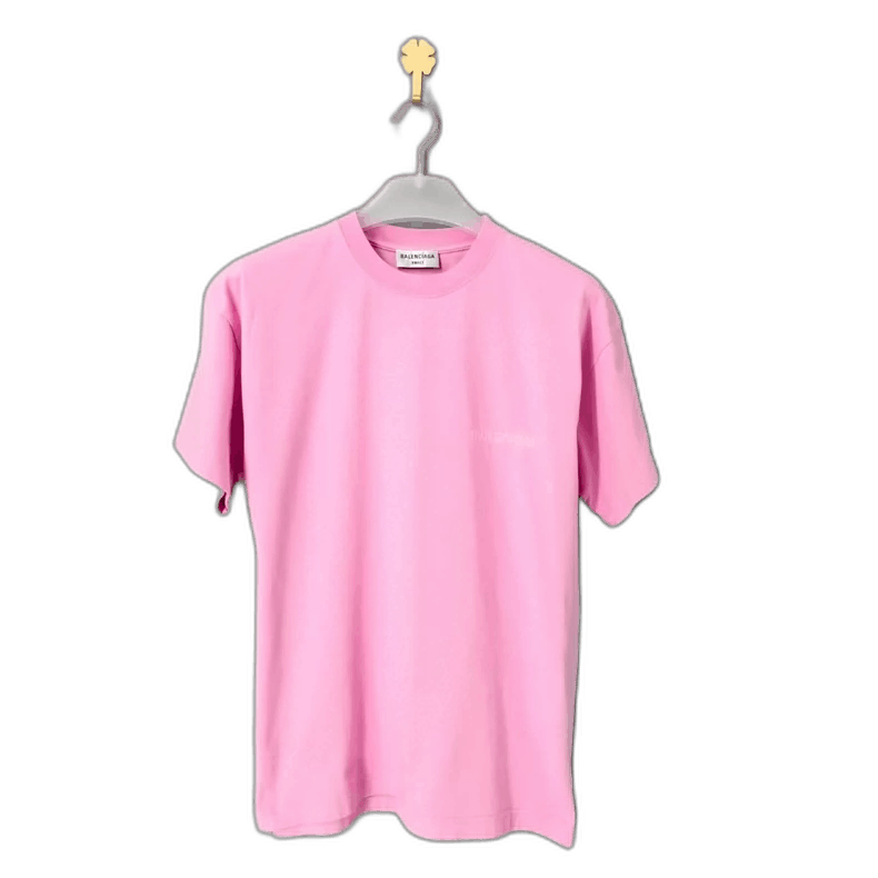 Balenciaga Balenciaga Pink Logo Short Sleeve TShirt-2506 Size US S / EU 44-46 / 1 - 1 Thumbnail