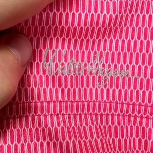 Vintage Walter Hagen Polo Shirt Adult Medium Pink Geometric Golf Short Sleeve Mens Size US M / EU 48-50 / 2 - 6 Thumbnail