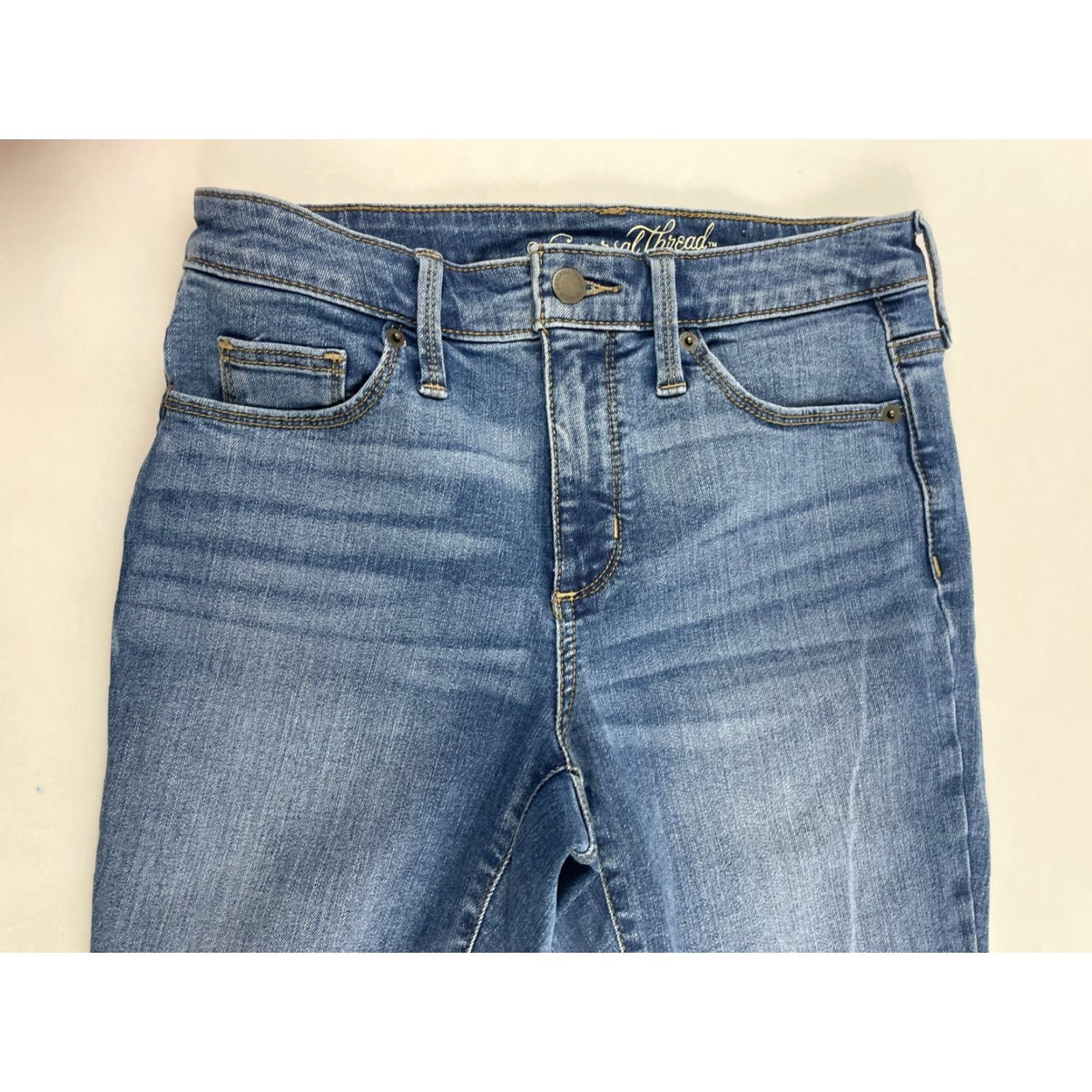 Vintage Universal Thread Jeans Women's 2/26r Blue Denim Skinny Mid Rise Pants Jeans Shirt? Size 28" / US 6 / IT 42 - 3 Thumbnail