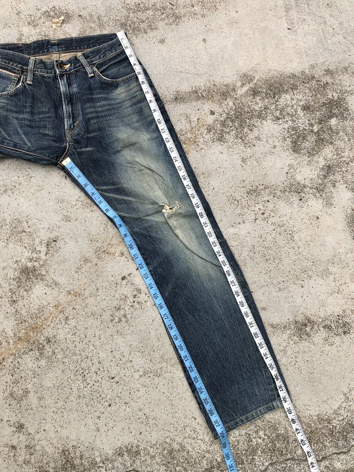 Edwin RUSTY BLUE DISTRESSED SELVEDGE DENIM BY EDWIN Size US 28 / EU 44 - 12 Thumbnail