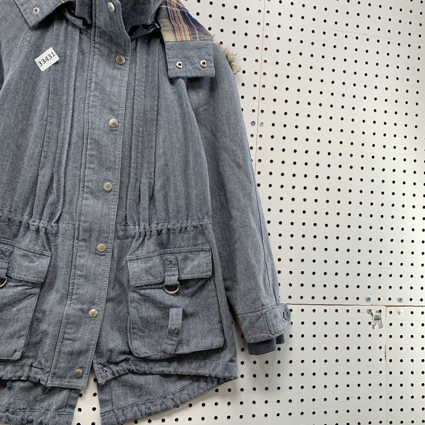 Free People VINTAGE Free People Denim Jacket Womens Size 2 Blue Hooded Long Sleeve Pocket Size XS / US 0-2 / IT 36-38 - 4 Thumbnail