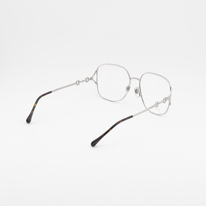 Gucci Gucci GG1019O 002 Eyeglasses Silver 58mm Square Frame Size ONE SIZE - 4 Thumbnail