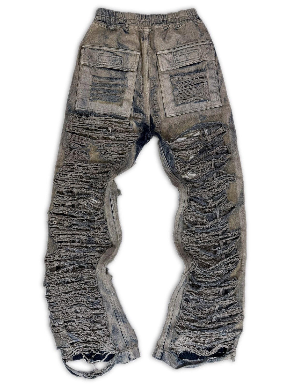 Rick Owens × Rick Owens Drkshdw Rick Owens DRKSHDW ‘Slashed’ Distressed Mineral Pusher Pants Size US 32 / EU 48 - 3 Thumbnail