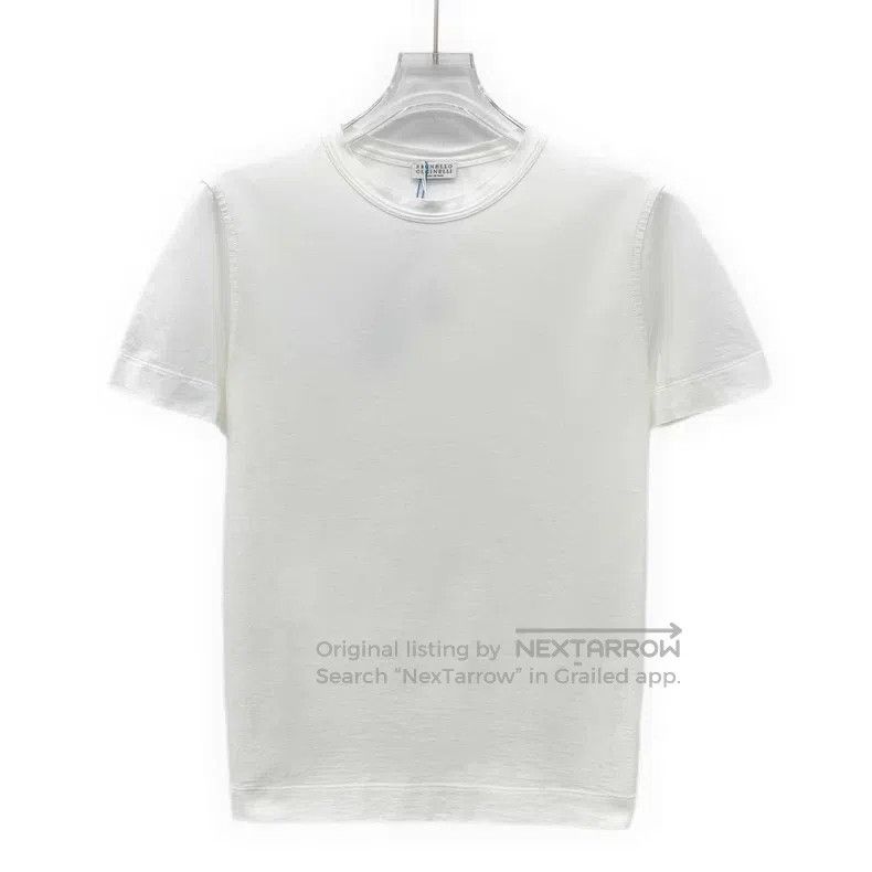 Brunello Cucinelli Brunello Cucinelli White cotton round-neck short-sleeve T- Size XXS / US 00 / IT 34 - 1 Thumbnail