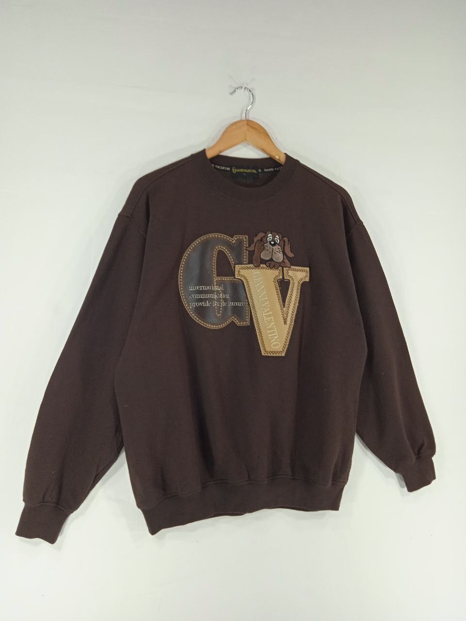 Gianni Valentino Vintage Gianni Valentino Sweatshirt Spellout Big Logo Size US L / EU 52-54 / 3 - 4 Thumbnail