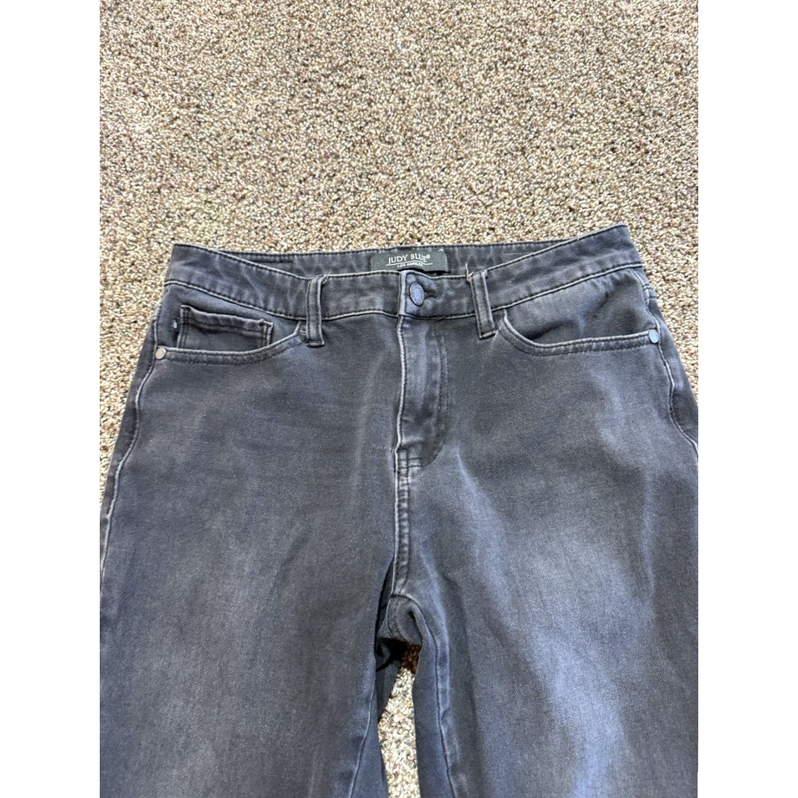 Denime Judy Blue Jeans Women's Size 5 Skinny Denim Stretch 5-Pocket Zip Mid Rise Charcoal Blue Gray Slim Regular Machine Washable Size 27" / US 4 / IT 40 - 2 Thumbnail