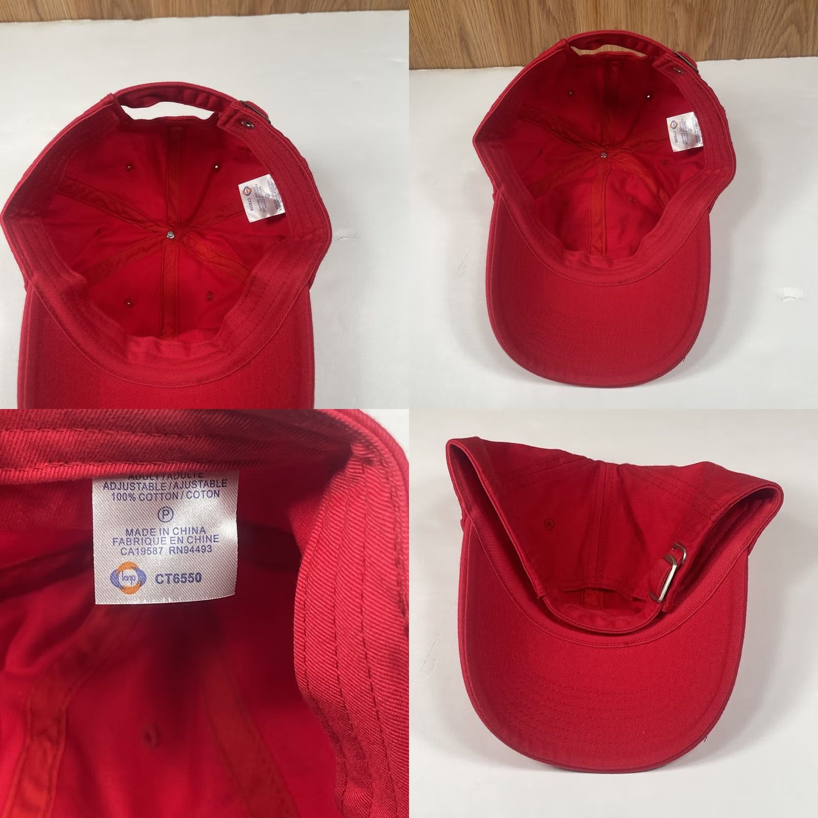 Vintage KNP Blank Adult Adjustable StrapBack Baseball Hat Cap Solid Red 100% Cotton Hat Cap Red Unisex Adults Adjustable Mens Womens Boys Girls Size ONE SIZE - 8 Thumbnail