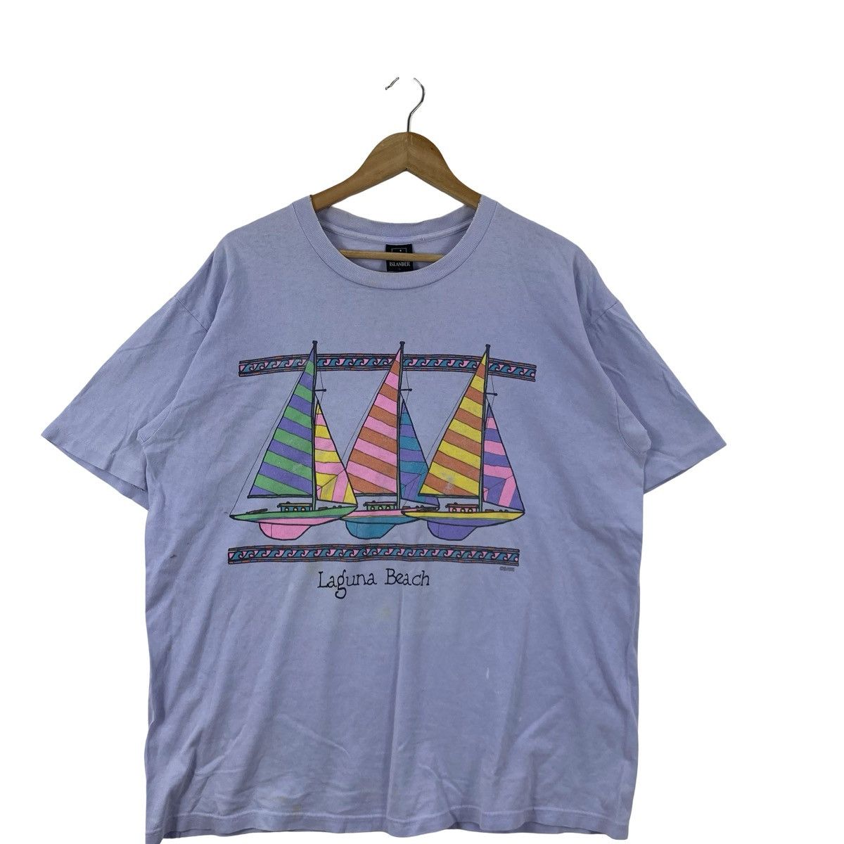 Vintage Vintage ISLANDER LAGUNA Beach Sailboat Graphic T-Shirt Size L / US 10 / IT 46 - 4 Thumbnail