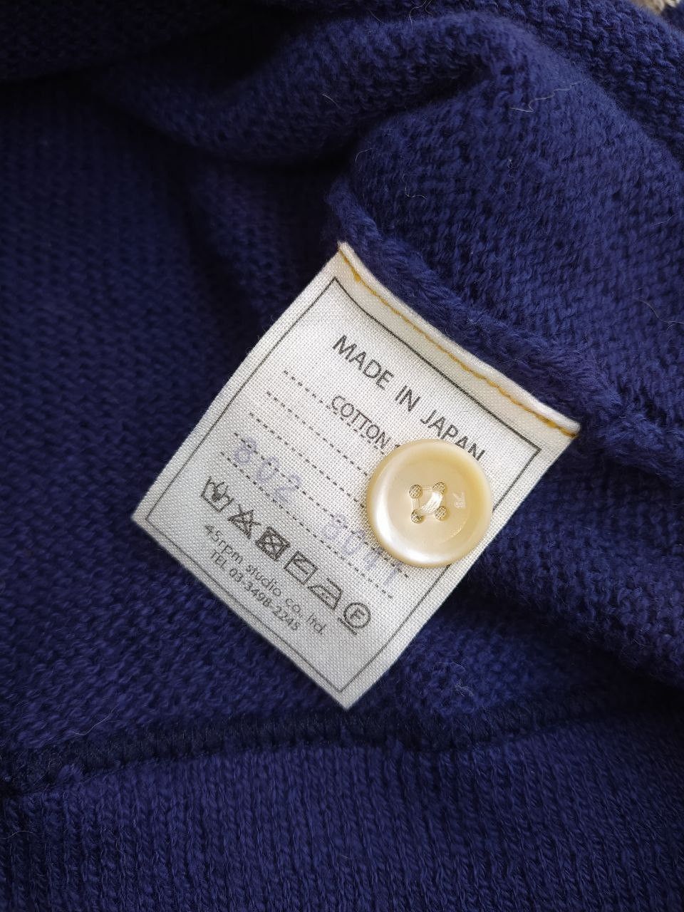 45rpm 45RPM STUDIO KNIT COTTON CARDIGAN SWEATER BLUE Size US S / EU 44-46 / 1 - 4 Thumbnail