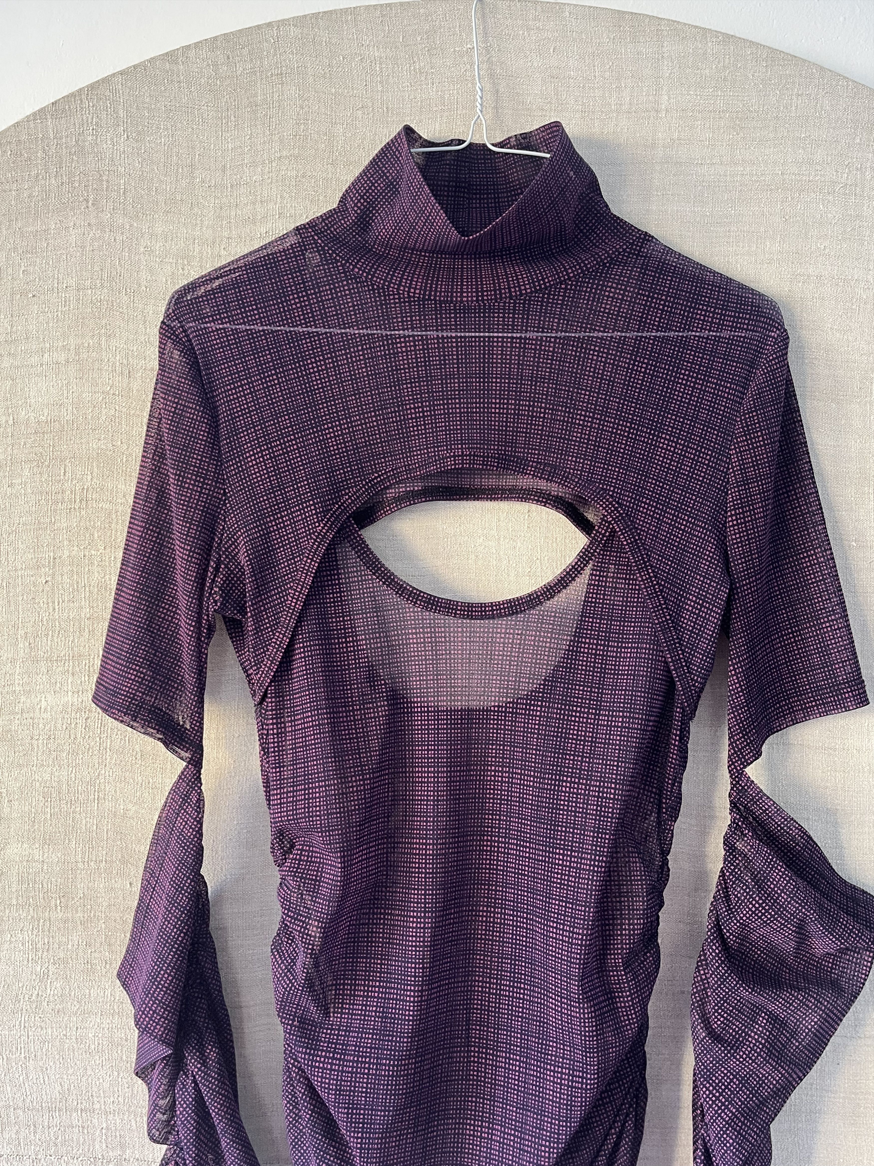 Eckhaus Latta Eckhaus Latta Purple Scrunch Turtleneck Size S / US 4 / IT 40 - 2 Thumbnail