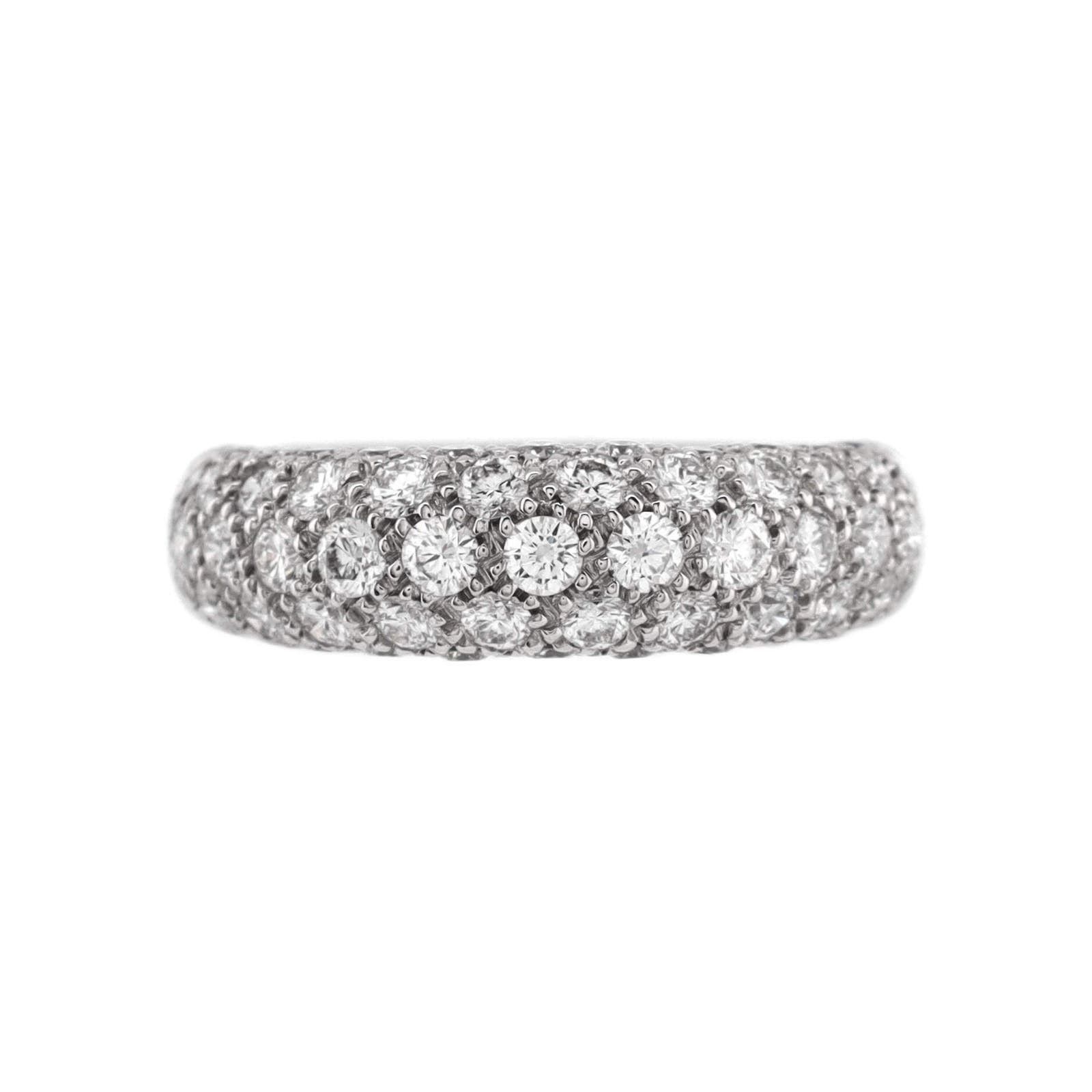image of Etincelle De Cartier Band Ring 18K White Gold With Diamonds, Women's