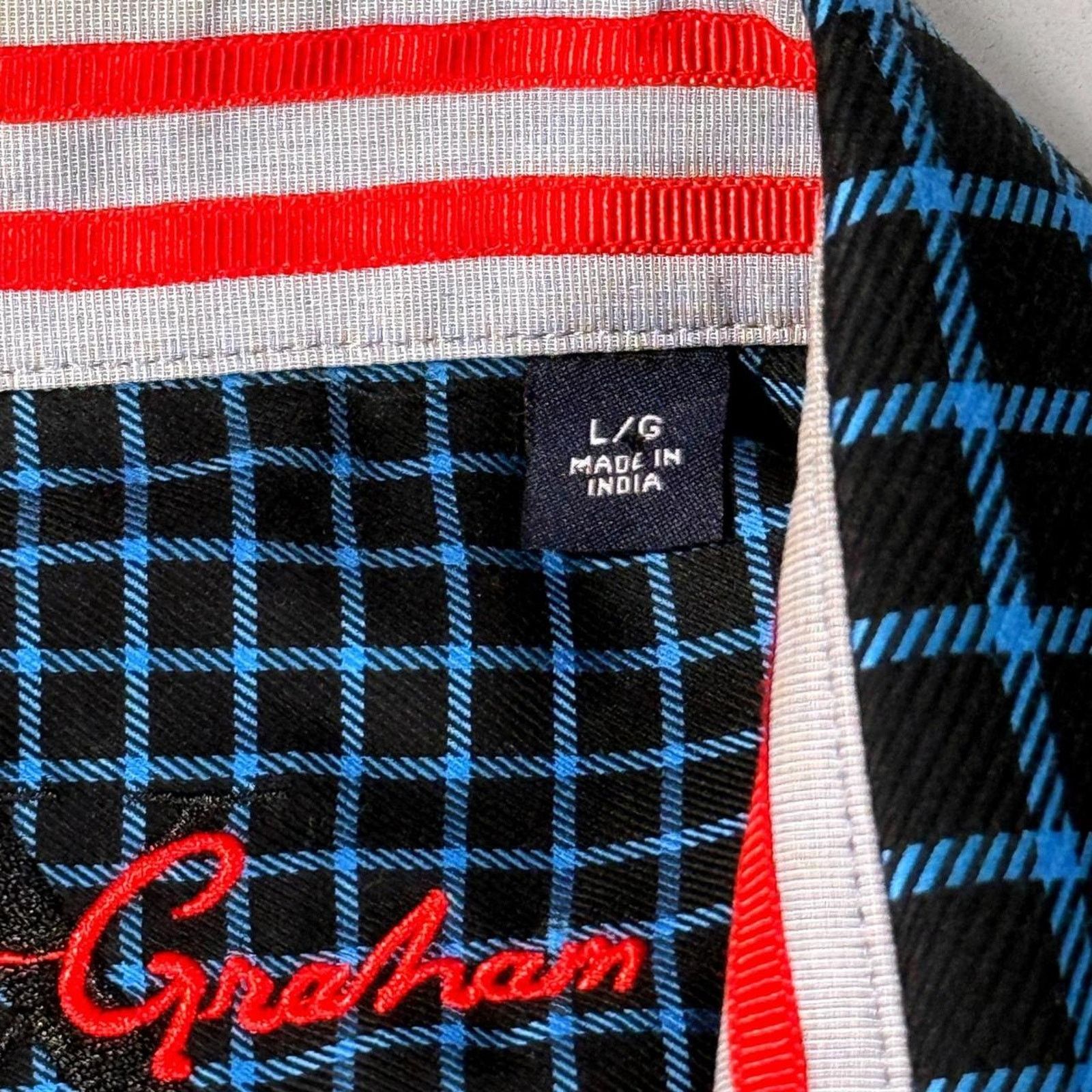 Robert Graham Robert Graham Mens Grid Button Down Shirt Long Sleeve Large Size US L / EU 52-54 / 3 - 5 Thumbnail