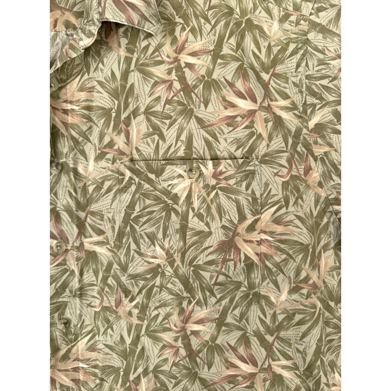 Pierre Cardin Pierre Cardin Shirt Men XL Green Floral Leaf 100% Cotton Hawaiian Resort Vacation Aloha Short Sleeve Button-Up Size US XL / EU 56 / 4 - 6 Thumbnail