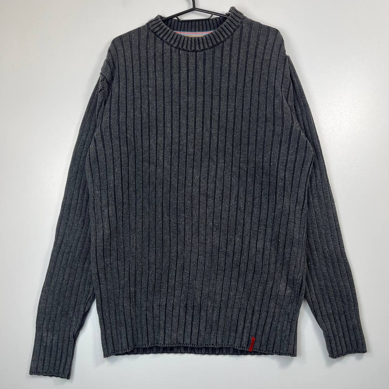 s.Oliver S.Oliver Mens Ribbed Knit Sweater Gray Crew Neck Pullove XXL Size US XXL / EU 58 / 5 - 1 Thumbnail
