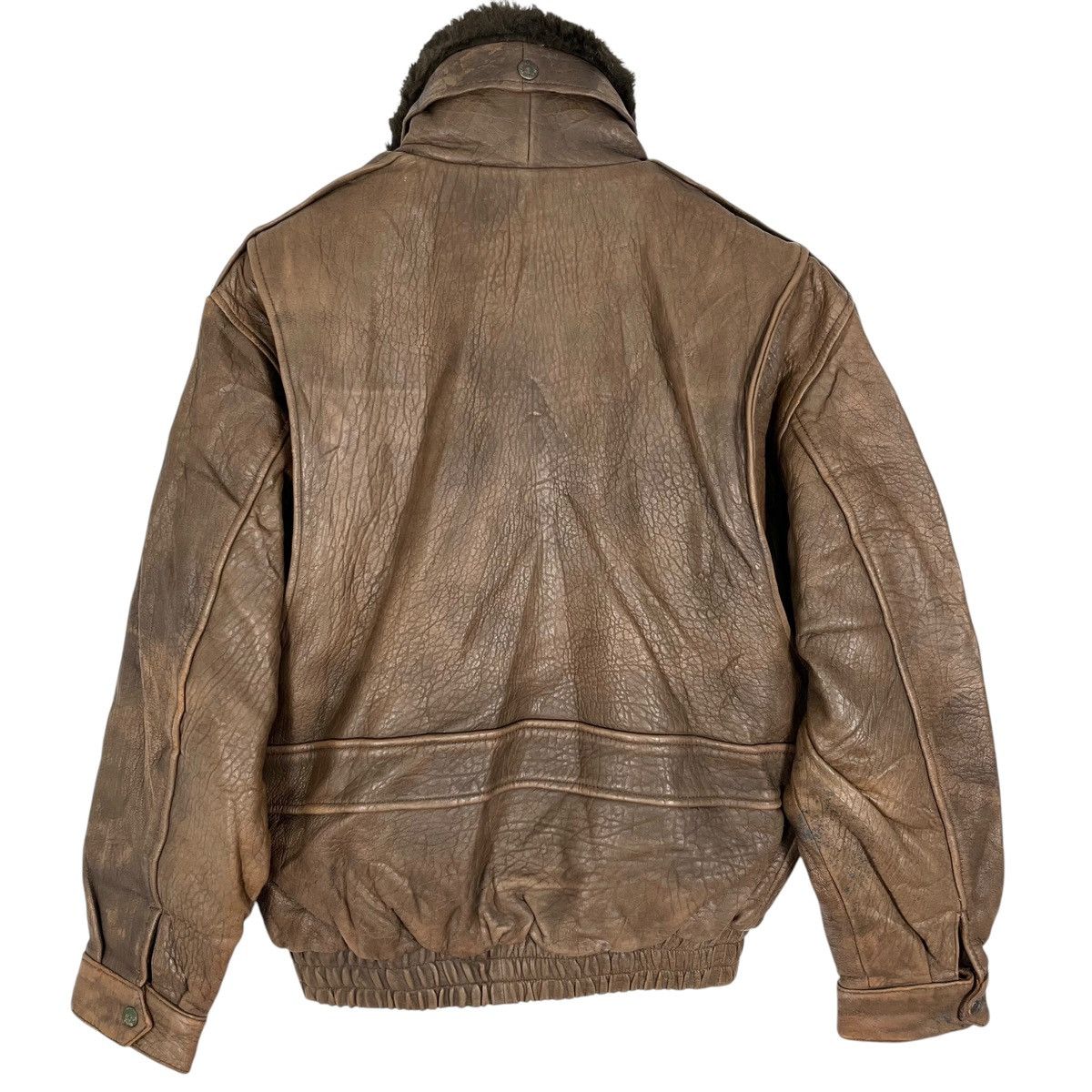 Vintage Vintage Houston US Military Garment Flight Leather Jacket Size US M / EU 48-50 / 2 - 10 Thumbnail