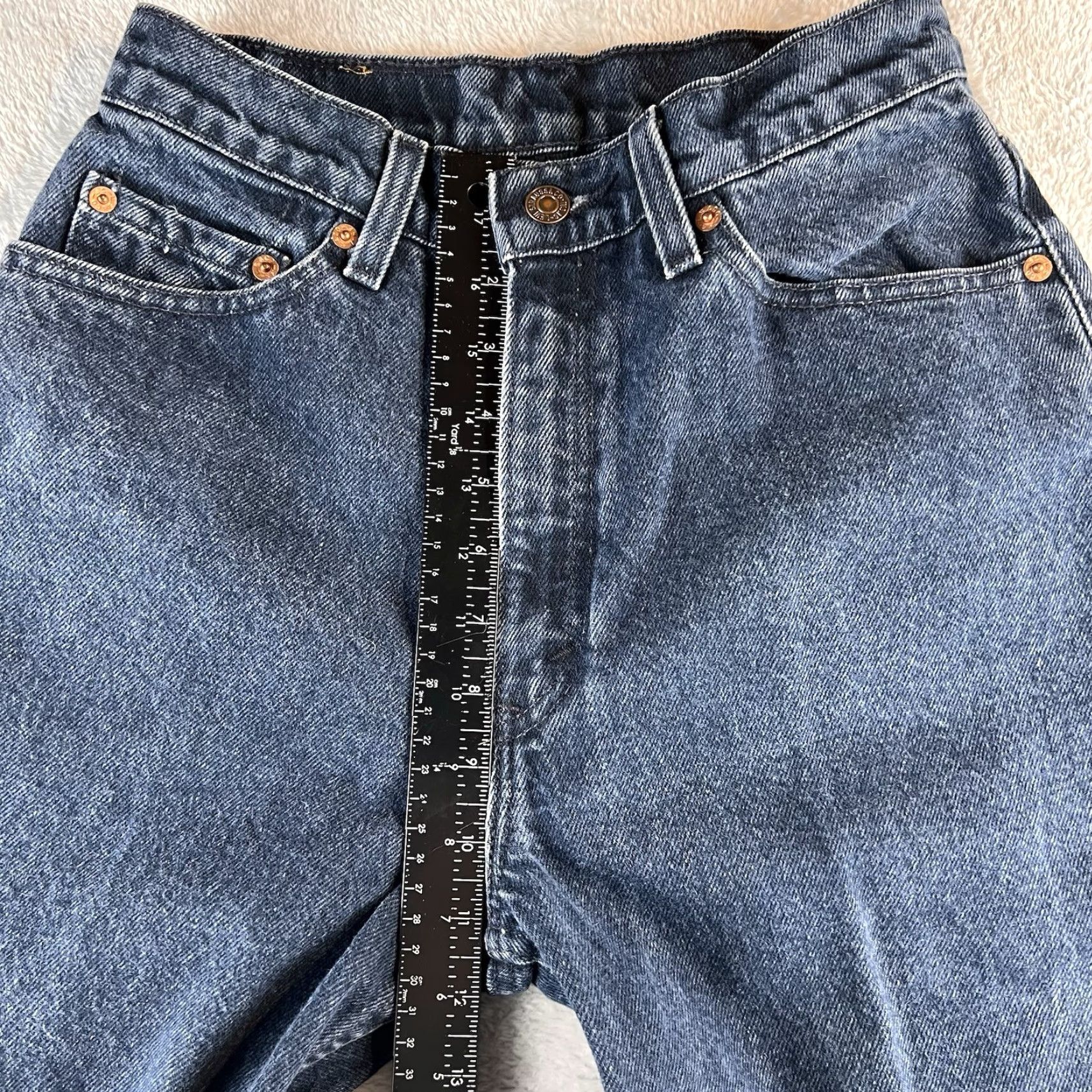 Levi's VINTAGE Levi's 512 Jeans Womens 25x30 Blue Dark Wash High Rise Tapered 90s USA Jeans Womens 25x30 Blue Dark Wash Levi's 512 90s USA Size 42" / US 20 - 5 Thumbnail