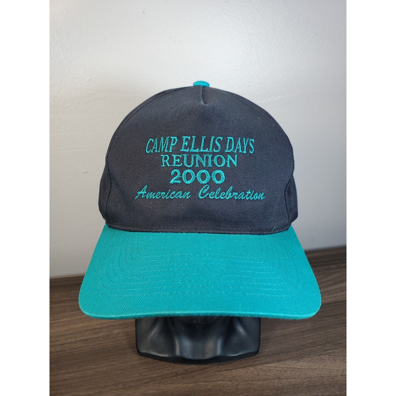 Vintage 2000 Camp Ellis Days Reunion Hat Snapback Cap Black & Teal Size ONE SIZE - 1 Thumbnail