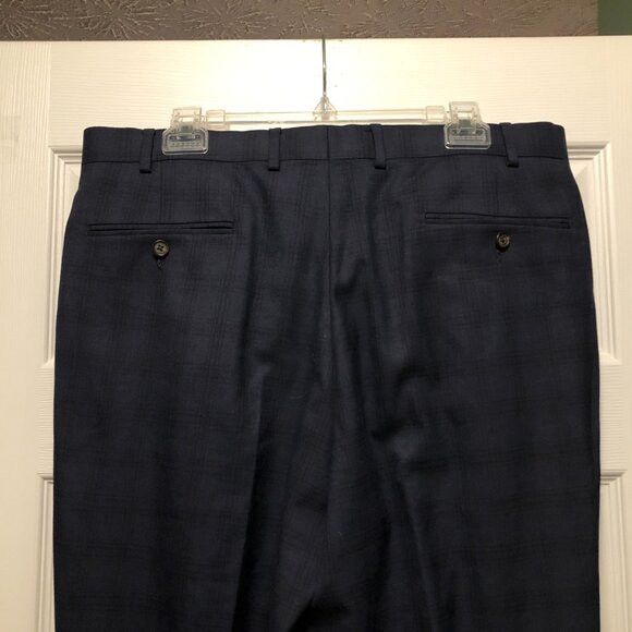 Ralph Lauren Ralph Lauren men's navy plaid dress pants size:36/32 Size 36R - 3 Thumbnail