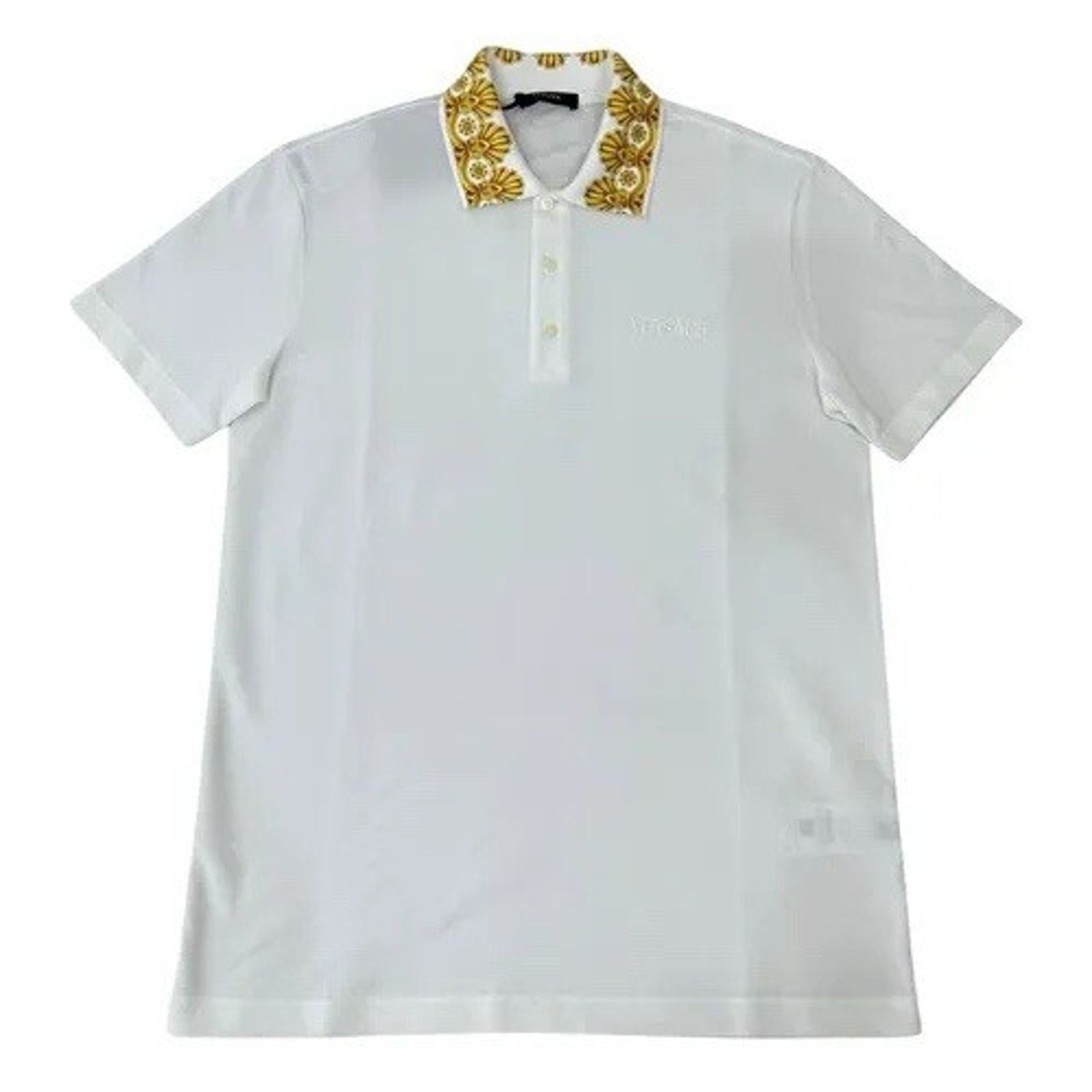Versace Logo Embroidered baroque Print Polo Shirt US 2xl It 4xl Size US XXL / EU 58 / 5 - 2 Thumbnail