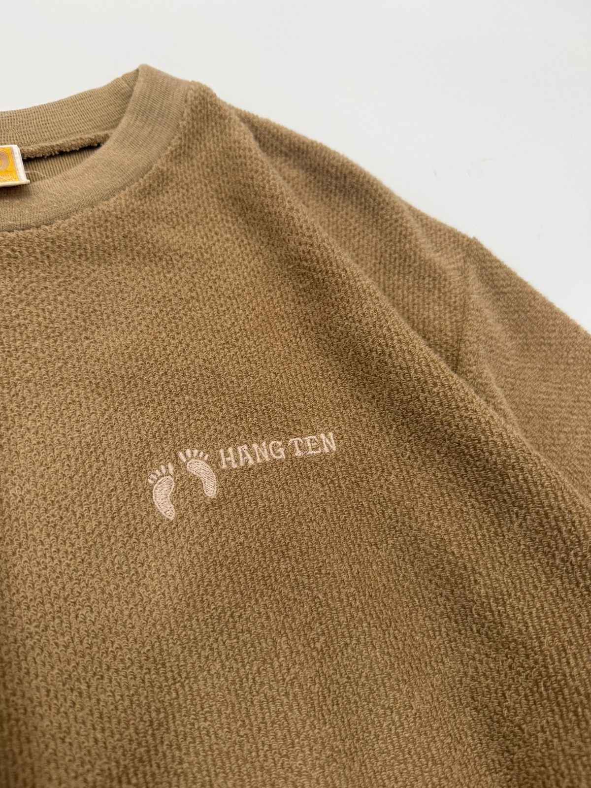 Hang Ten 🔥 80's Hang Ten Surf Brown Roundneck Velour Sweatshirt - L Size US S / EU 44-46 / 1 - 5 Thumbnail