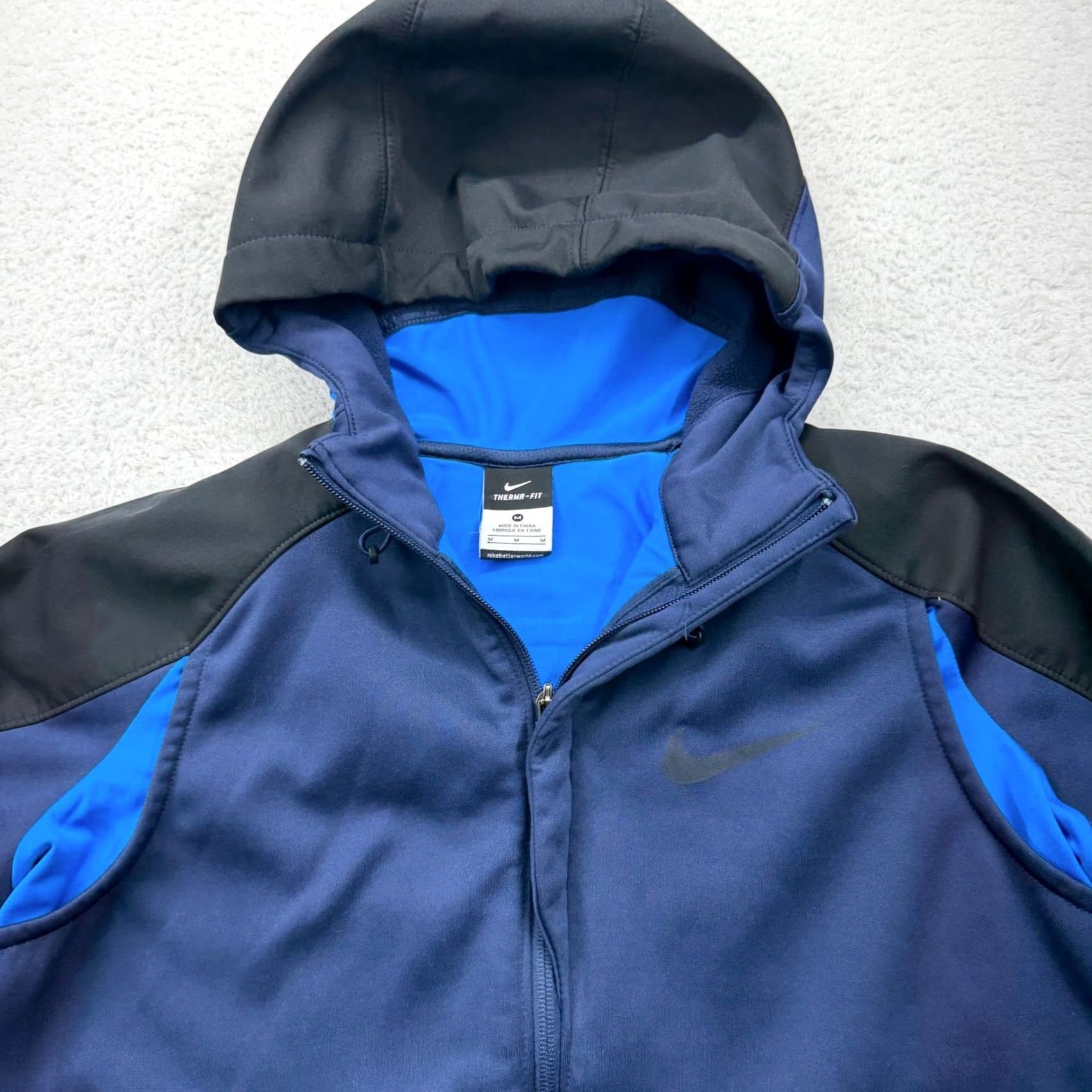 Nike Nike Therma-Fit Hyper Elite Hoodie Mens M Full Zip Navy Blue Size US M / EU 48-50 / 2 - 2 Thumbnail