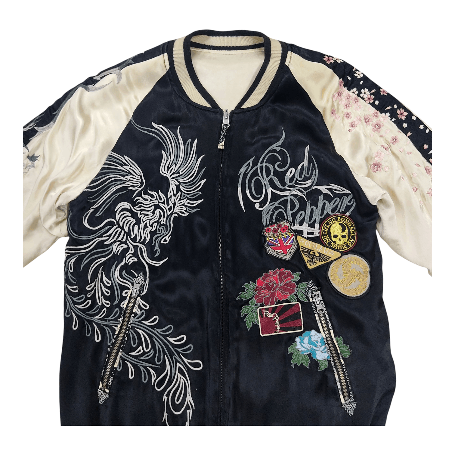 Japanese Brand REDPEPPER Oriental Reversible Silk Sukajan Jacket Size US L / EU 52-54 / 3 - 5 Thumbnail