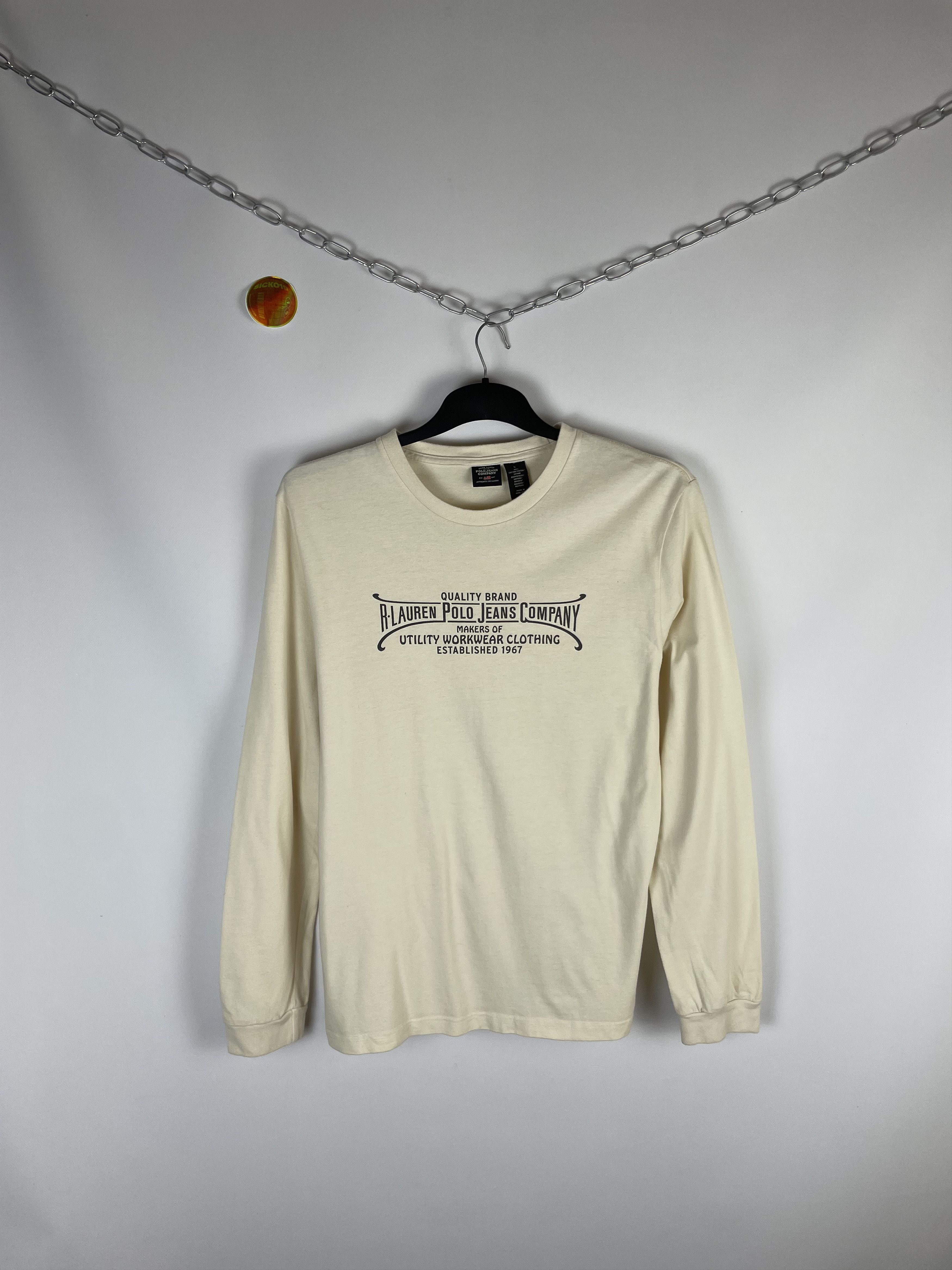 Polo Ralph Lauren × Ralph Lauren × Vintage Vintage Polo Jeans Co Mens Long Sleeve T-Shirts Size US L / EU 52-54 / 3 - 1 Thumbnail