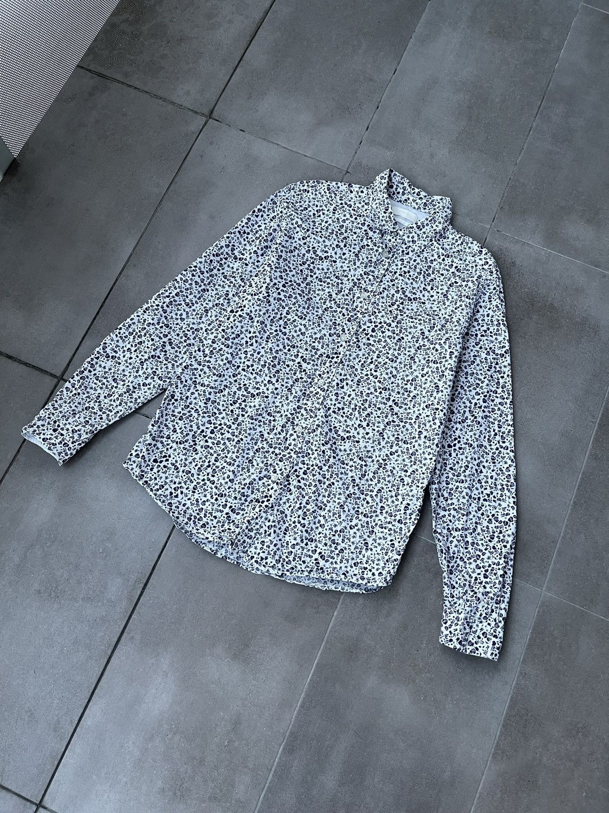 Diesel Diesel Floral Skull All Over Print White Black Shirt Size US L / EU 52-54 / 3 - 4 Thumbnail