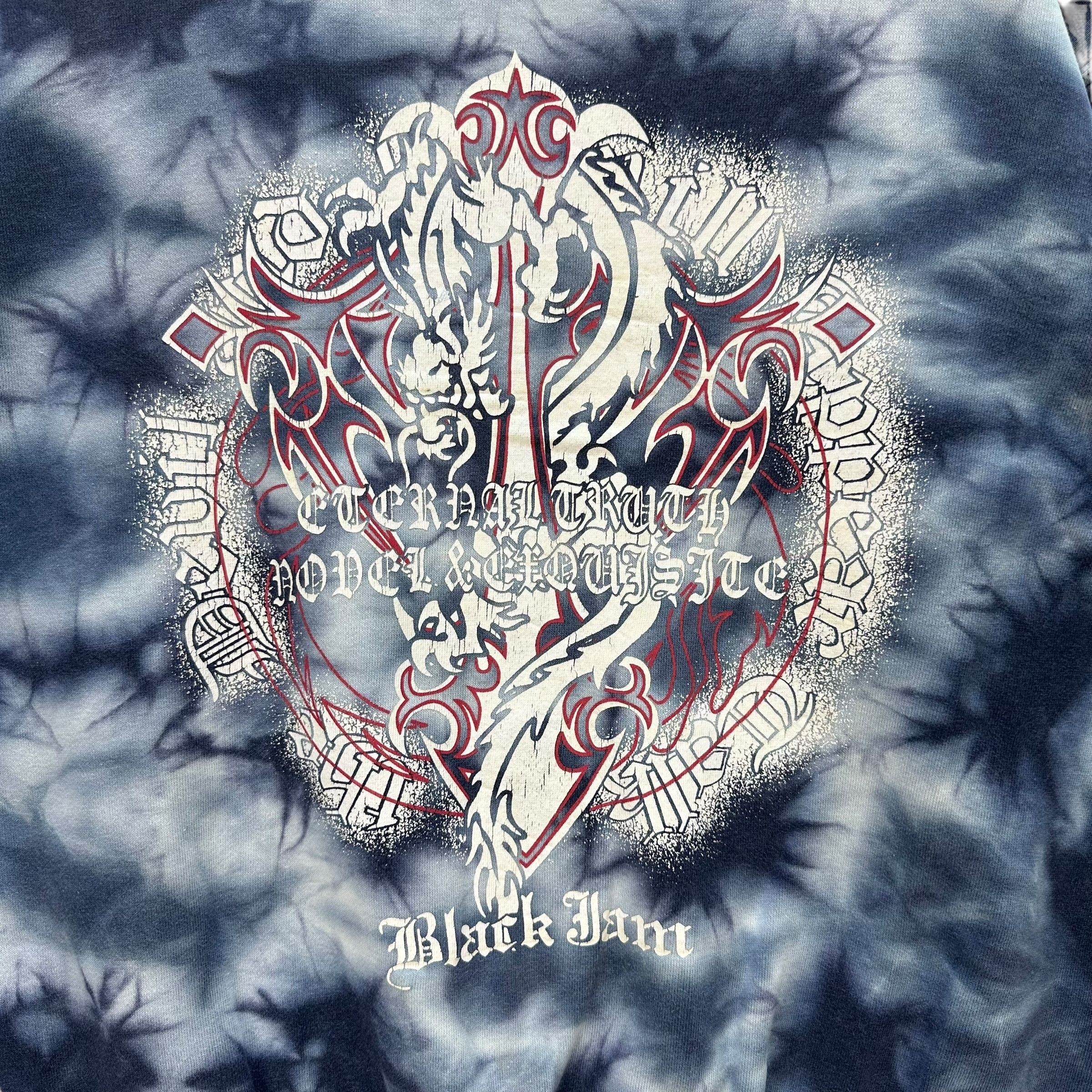 Japanese Brand BLACK JAM Big Logo Tie Dye Sweatshirts #A2-0032 Size US M / EU 48-50 / 2 - 2 Thumbnail