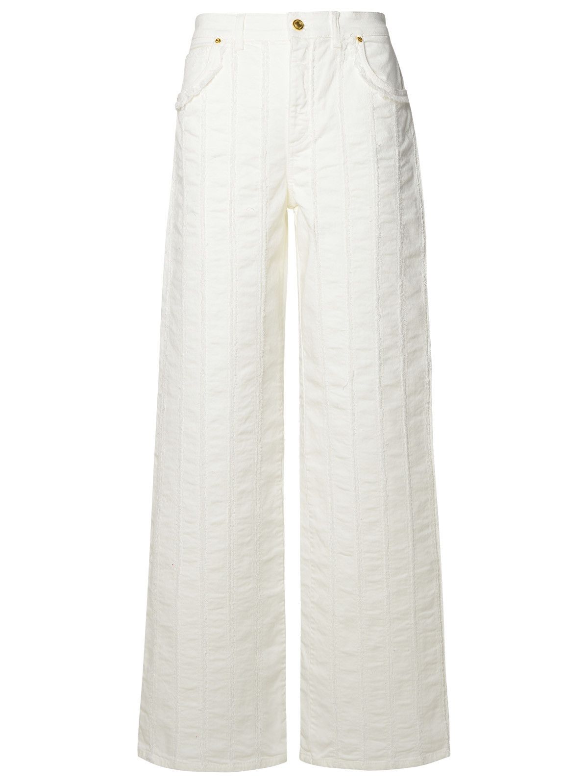 image of Blumarine White Cotton Jeans, Women's (Size 26)