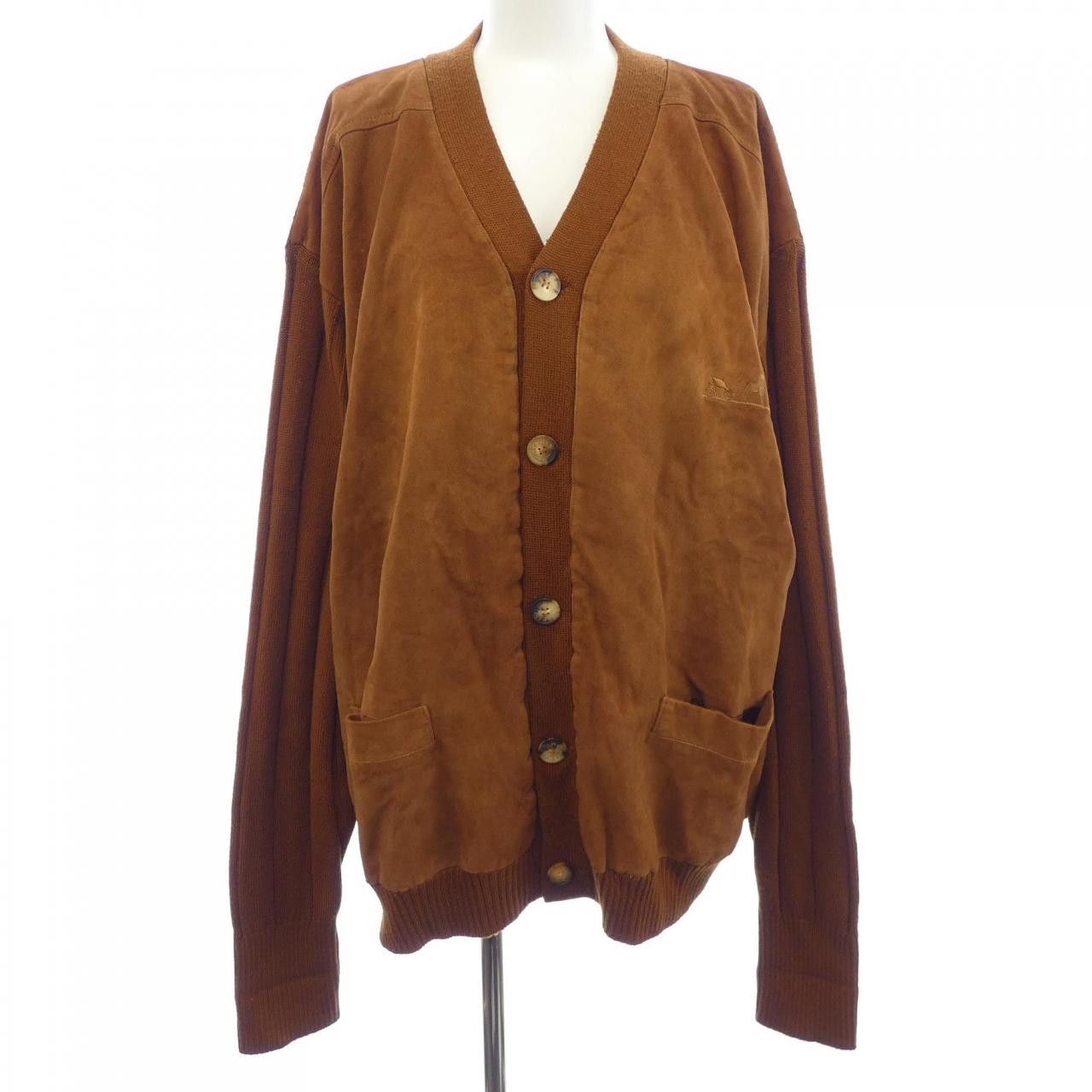 Hermes Hermes Hermes Cashmere Blend Cardigan Textile Tops DUTY FREE for USA Size ONE SIZE - 1 Thumbnail
