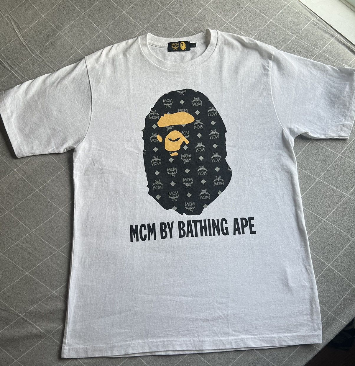 Pre-owned Bape X Mcm By Bathing Ape Tee In White