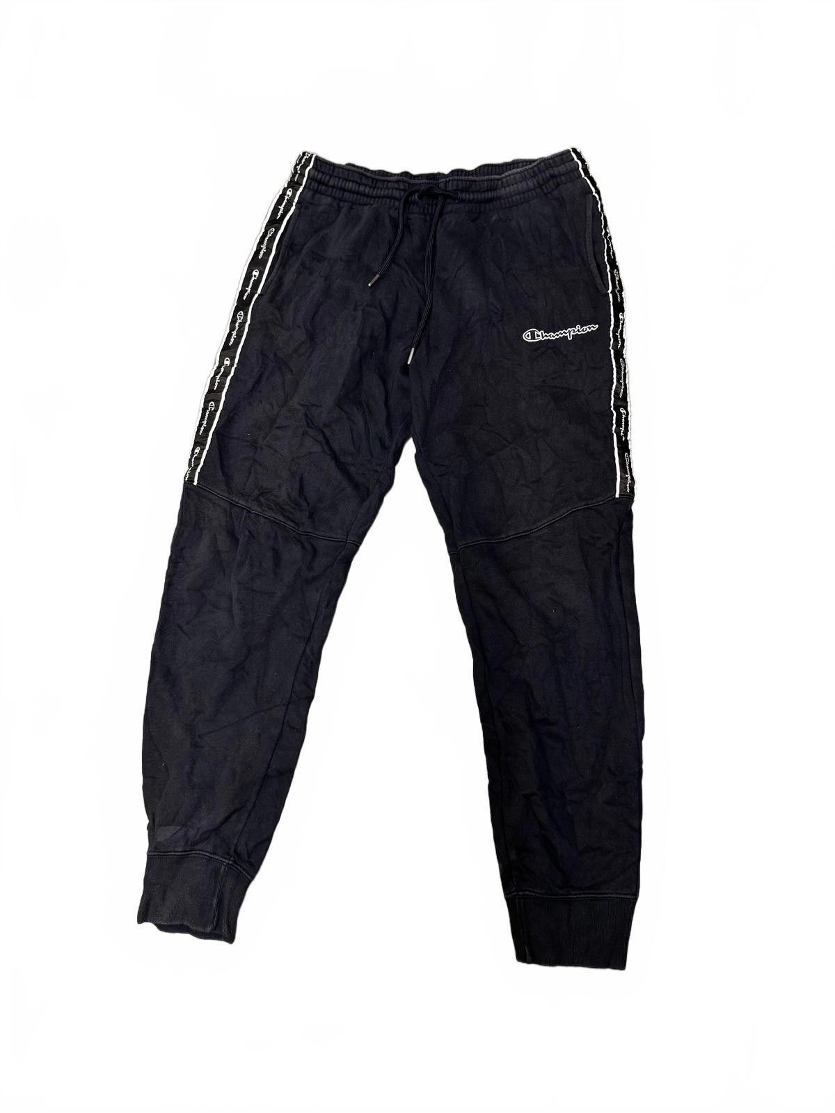 Champion Champion Black Sweatpants with Side Stripes - Size Large Size US 34 / EU 50 - 2 Thumbnail