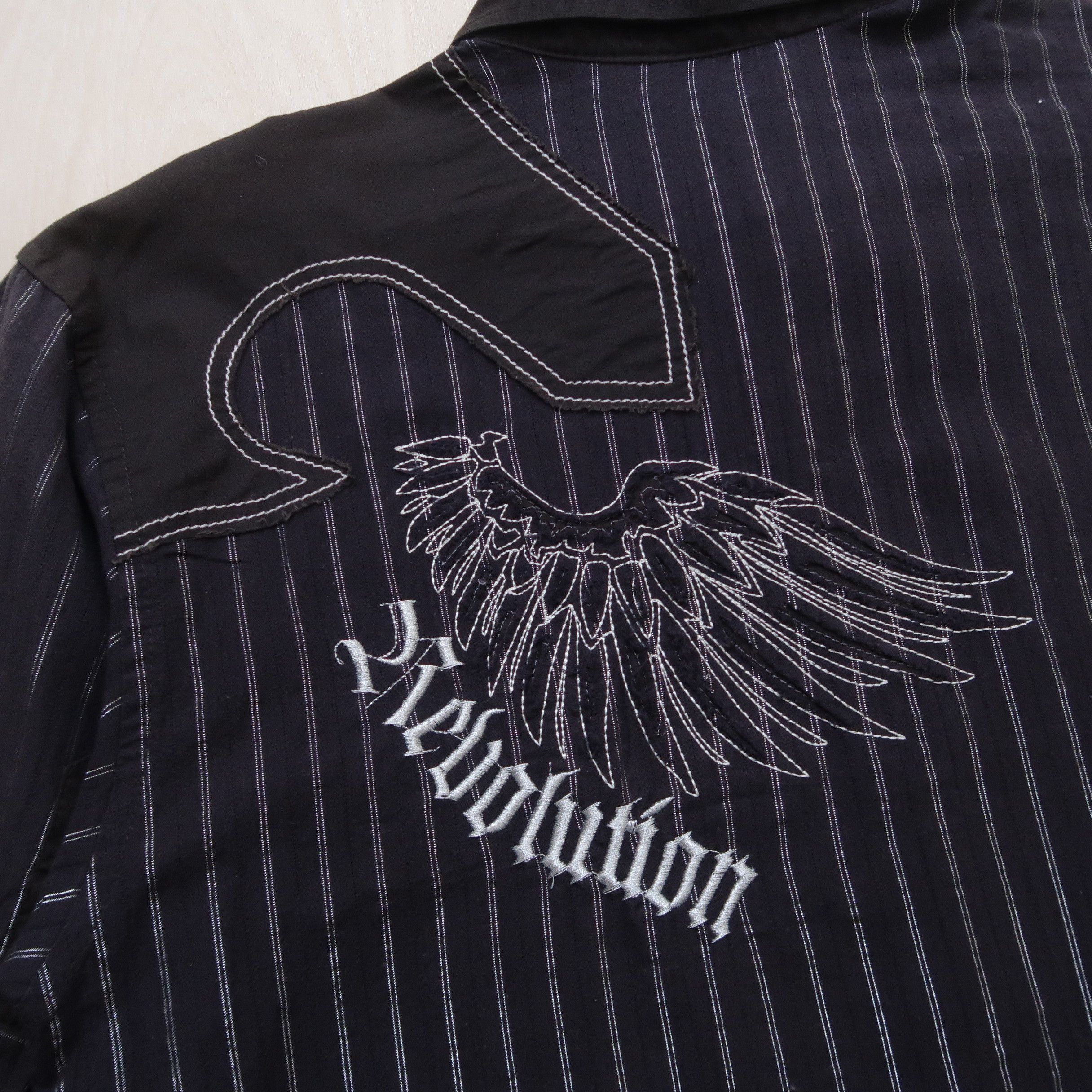 Hysteric Glamour 1990s Oxygen Patchwork Shirt Punk Style Size US L / EU 52-54 / 3 - 15 Thumbnail