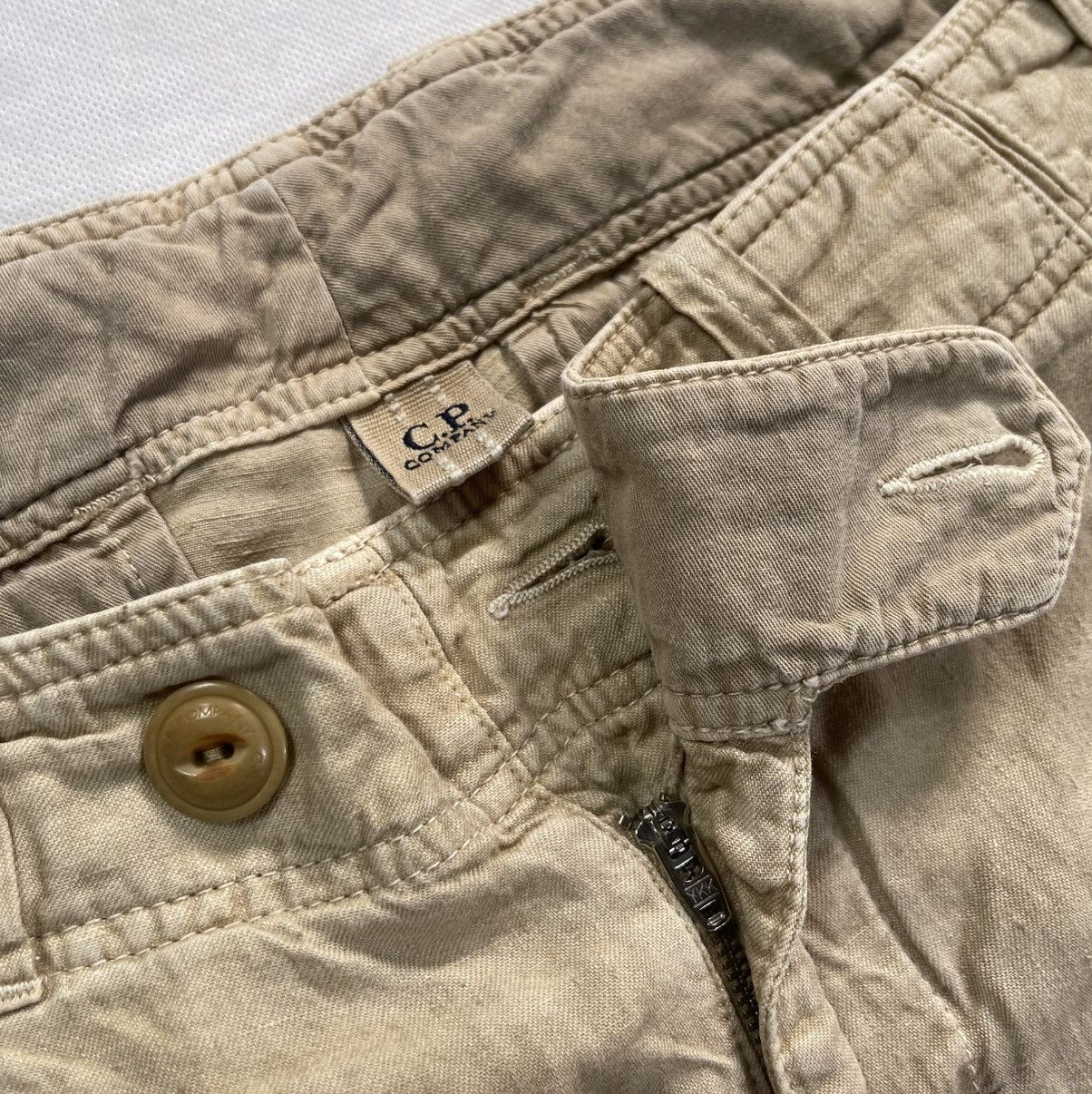 C.P. Company C.P Company Linen With Buckle Waist Military Style Pant Size US 33 - 18 Thumbnail