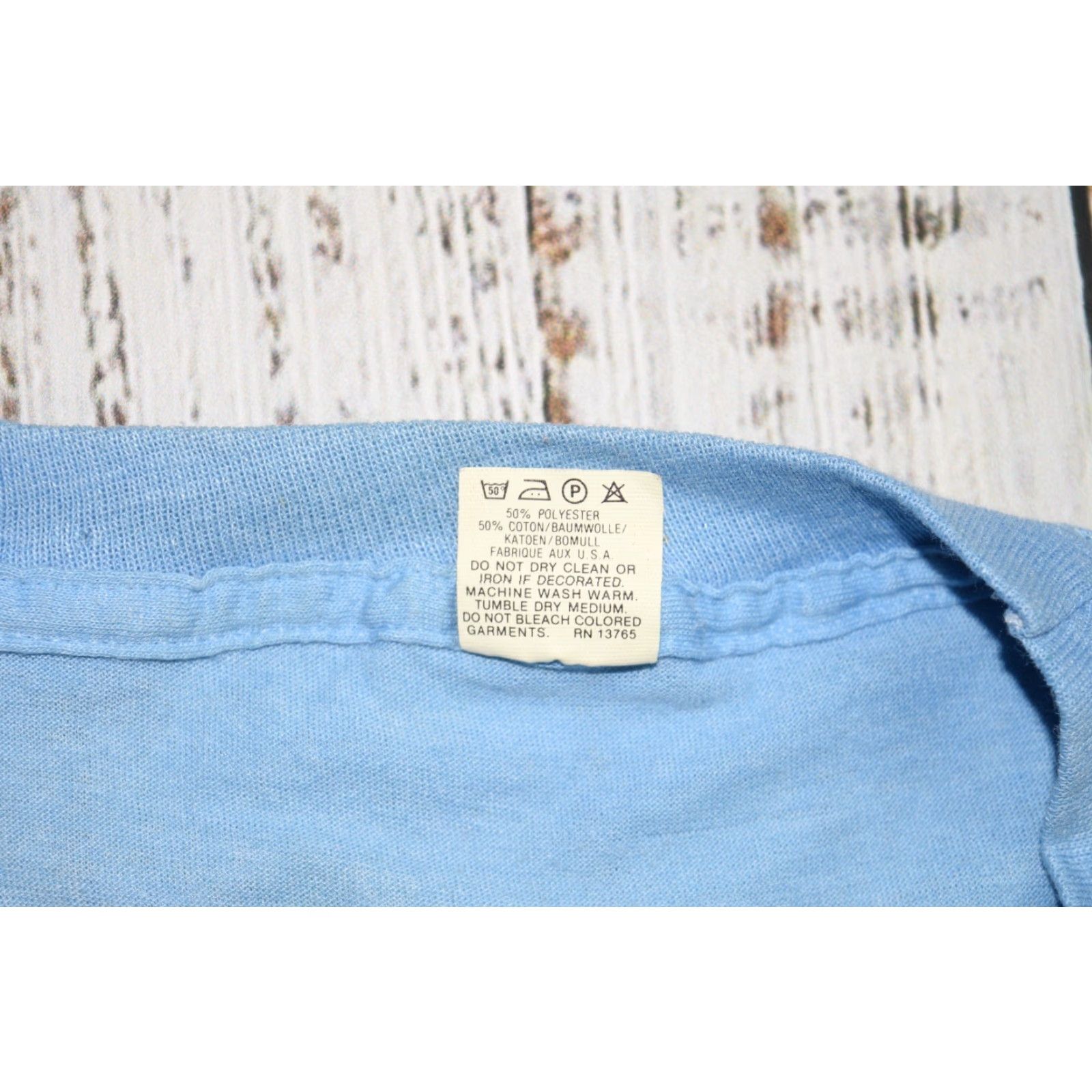 Vintage VINTAGE STAR TREK IV THE VOYAGE HOME SPOCK CREW T-SHIRT LARGE BLUE 80s MENS Size US L / EU 52-54 / 3 - 6 Thumbnail