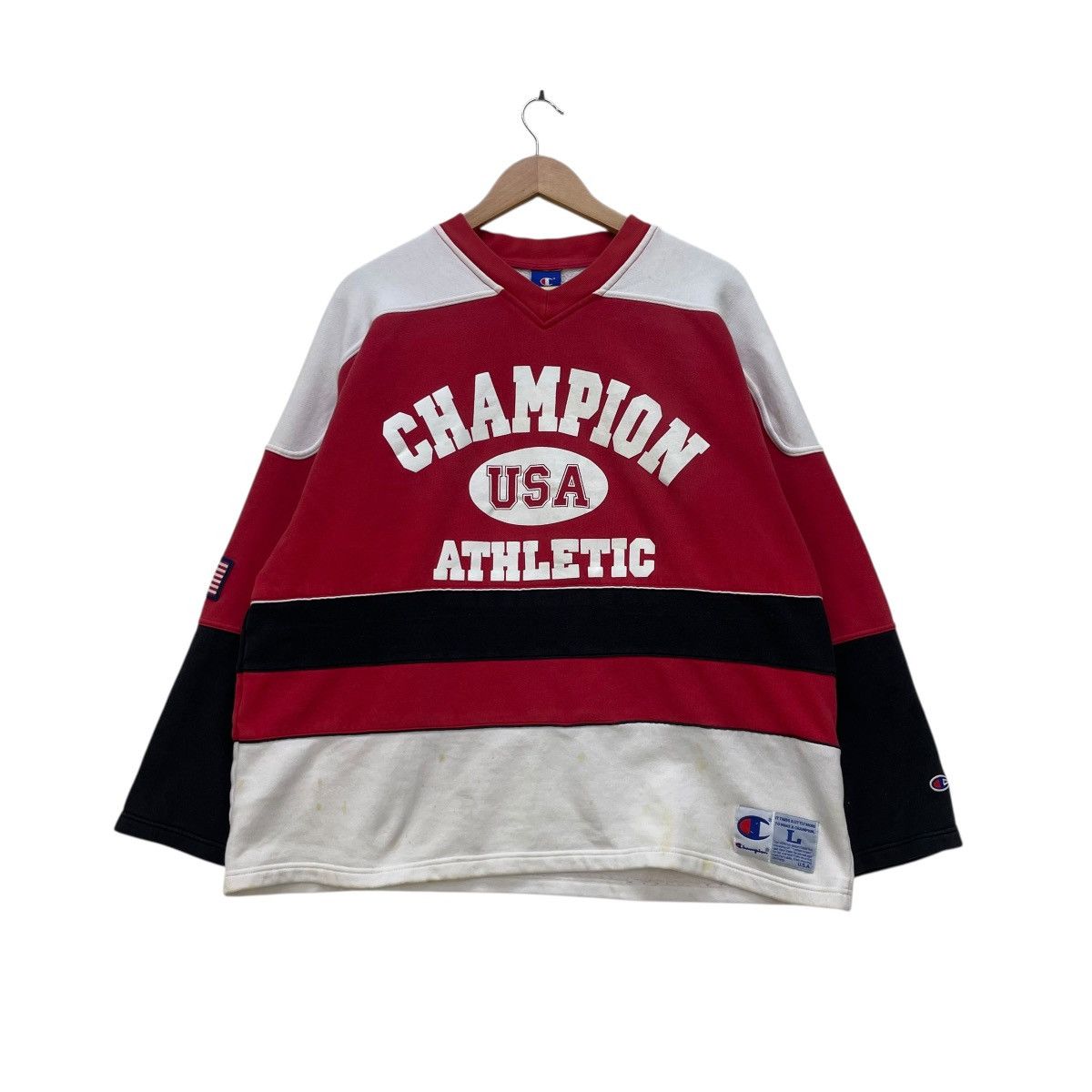 Champion 💥Vintage Champion Usa Big Logo Size US XL / EU 56 / 4 - 1 Thumbnail
