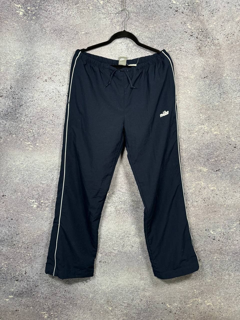 Nike VTG Nike Parachute Sweatpants Blue Pants White Stripes Size US 36 / EU 52 - 1 Thumbnail