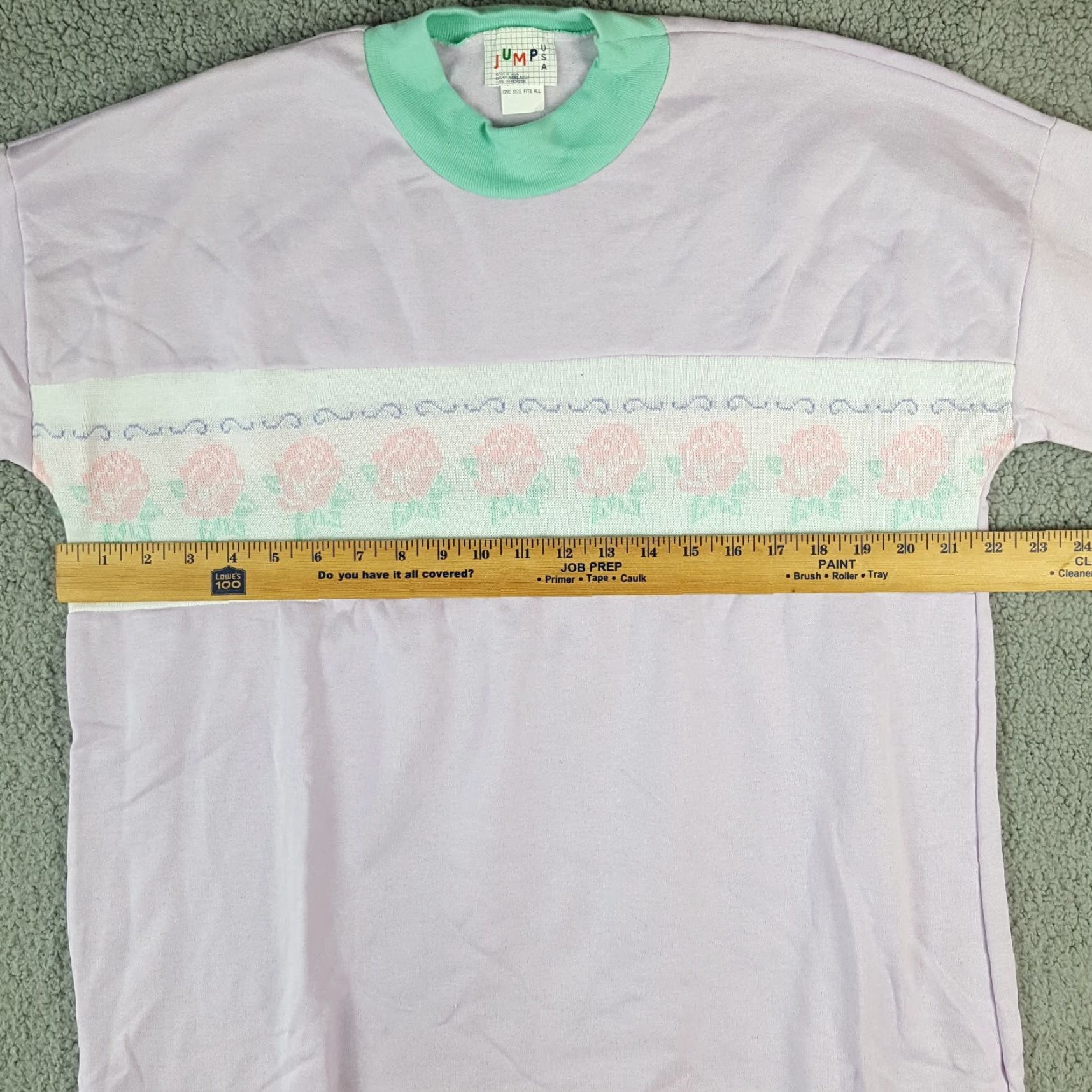 Vintage VINTAGE Jump 90s Pink Floral Long Sleeve Sweatshirt One Size Knit Crewneck Pullover Womens Size ONE SIZE - 7 Thumbnail