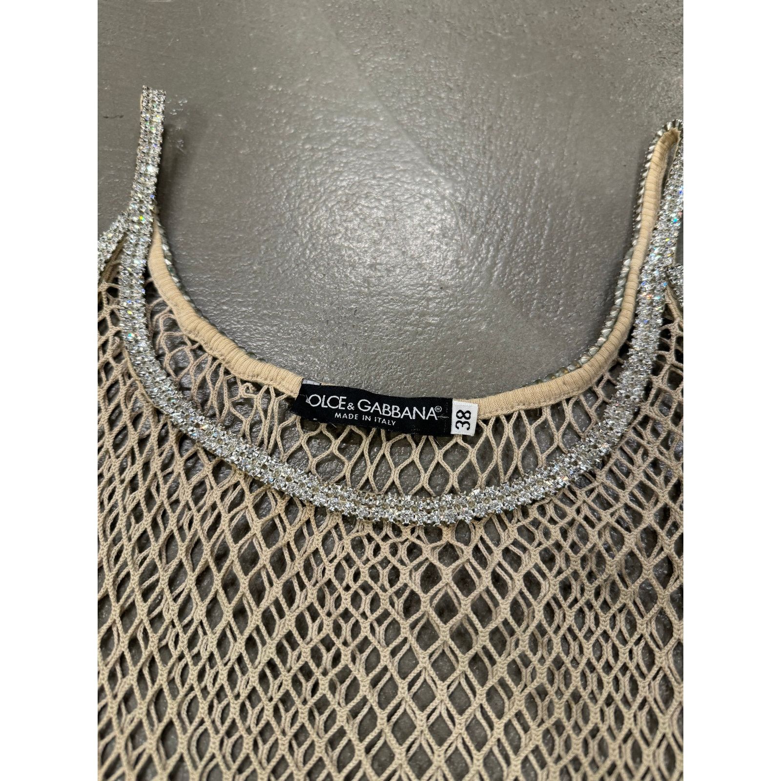Dolce & Gabbana S/S 2002 Dolce & Gabbana J-Lo fishnet Swarovski top Size S / US 4 / IT 40 - 6 Thumbnail