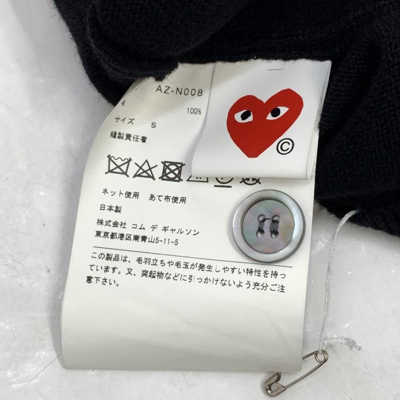Comme des Garcons PLAY Sweater Heart Logo Patch Cardigan Black Size US S / EU 44-46 / 1 - 5 Thumbnail