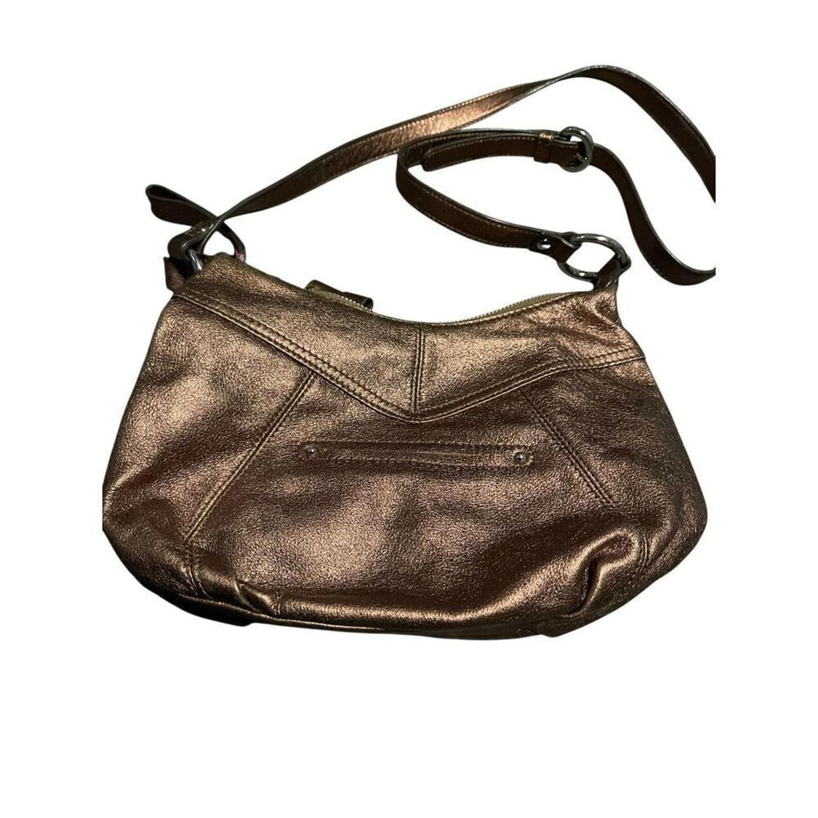 Designer B Makowsky bronze metallic studded crossbody purse Size ONE SIZE - 3 Thumbnail