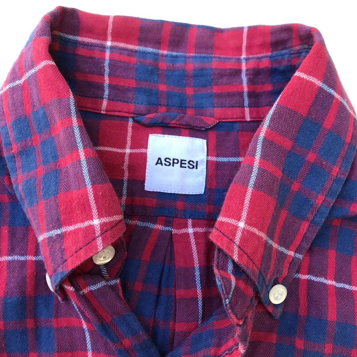 Aspesi × Flannel × Vintage Vintage aspesi alberto Aspesi Italy flannel Madrass Shirt Size US S / EU 44-46 / 1 - 6 Thumbnail