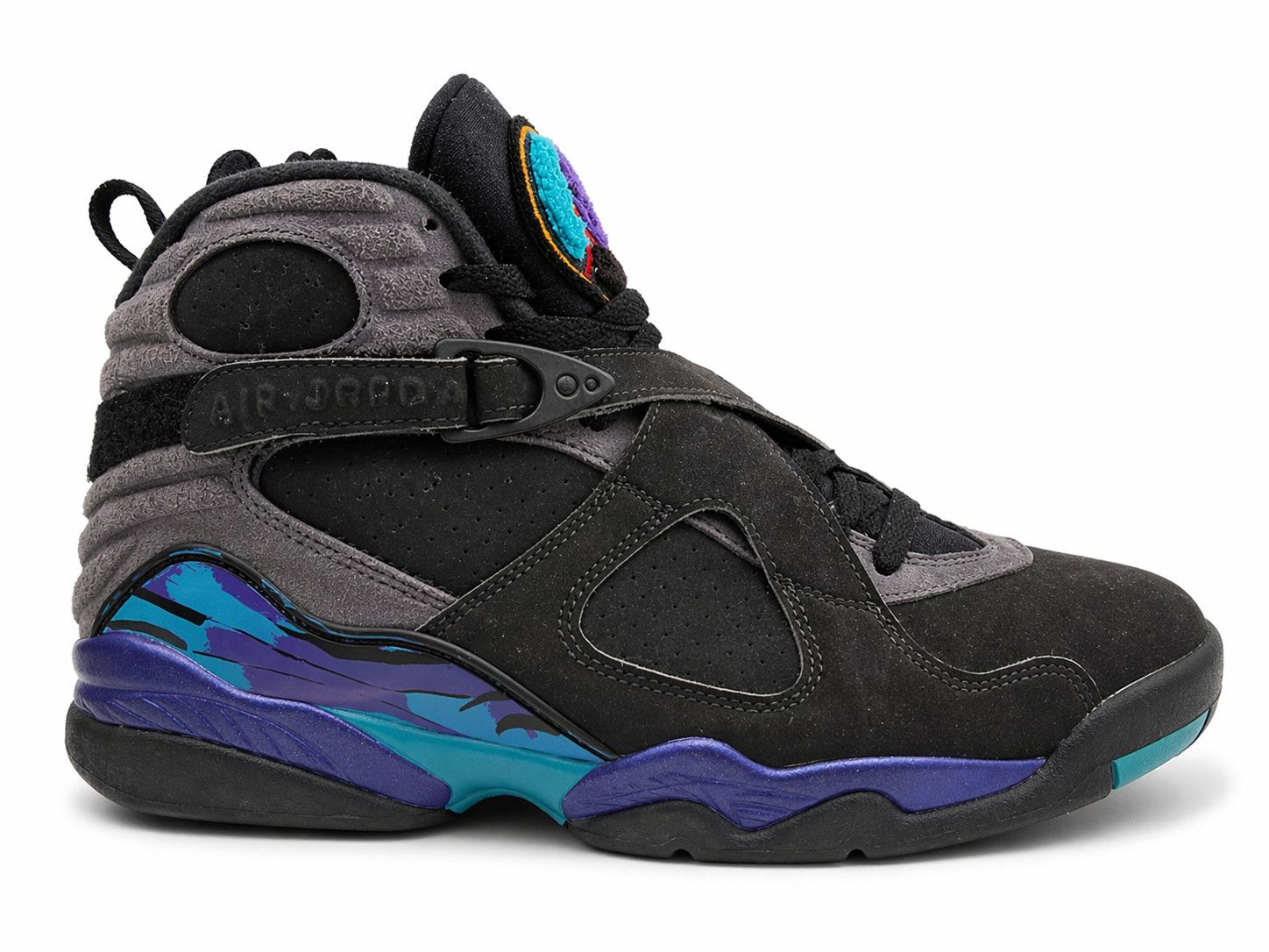 Jordan Brand Air Jordan 8 Aqua 2015 Black Purple SZ 9 Size US 9 / EU 42 - 6 Thumbnail